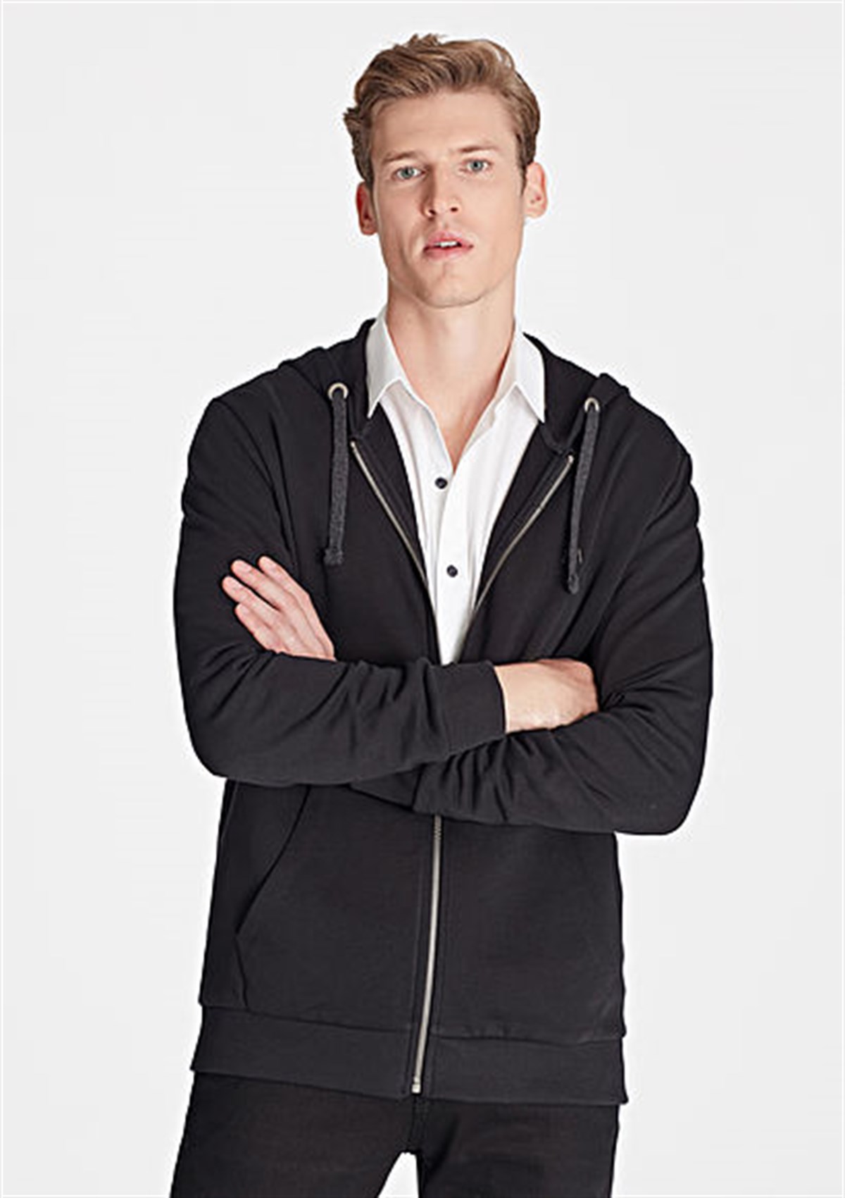 065582-900MAVİ FERMUARLI SWEATSHIRT siyah