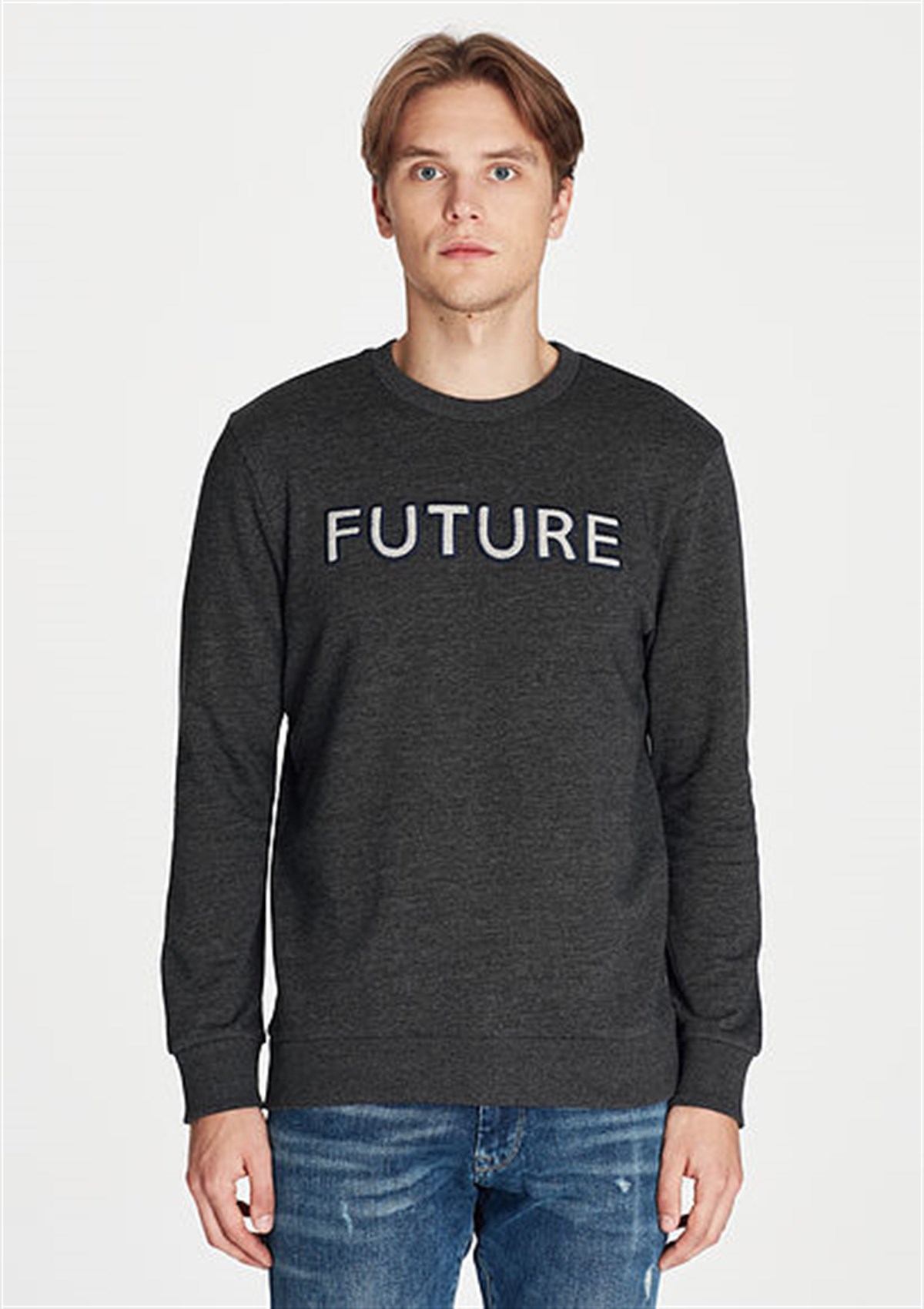 065800-29758Mavi Future Sweatshirt Koyu Gri Melanj