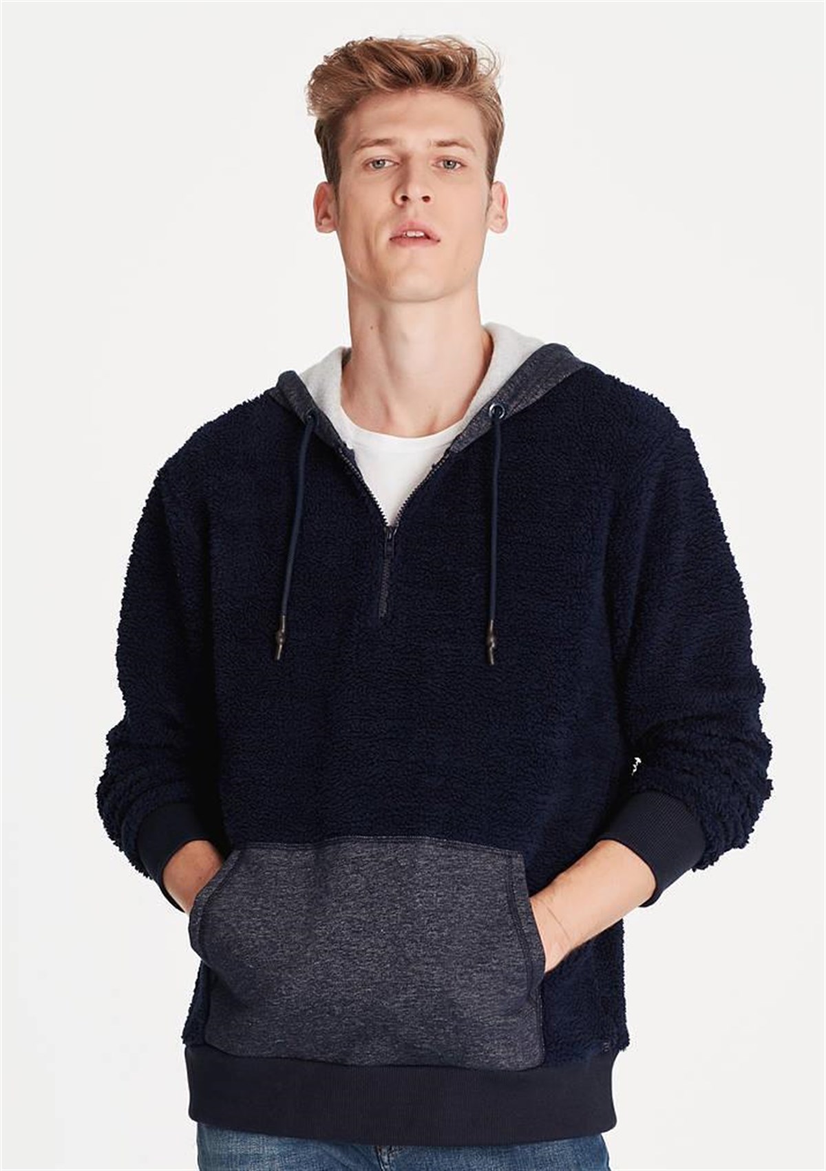 065814-29743NEBIMV3NEBIMV3|065814-29743|STDMAVİ KAPİŞONLU SWEATSHIRT gece lacivert-STD