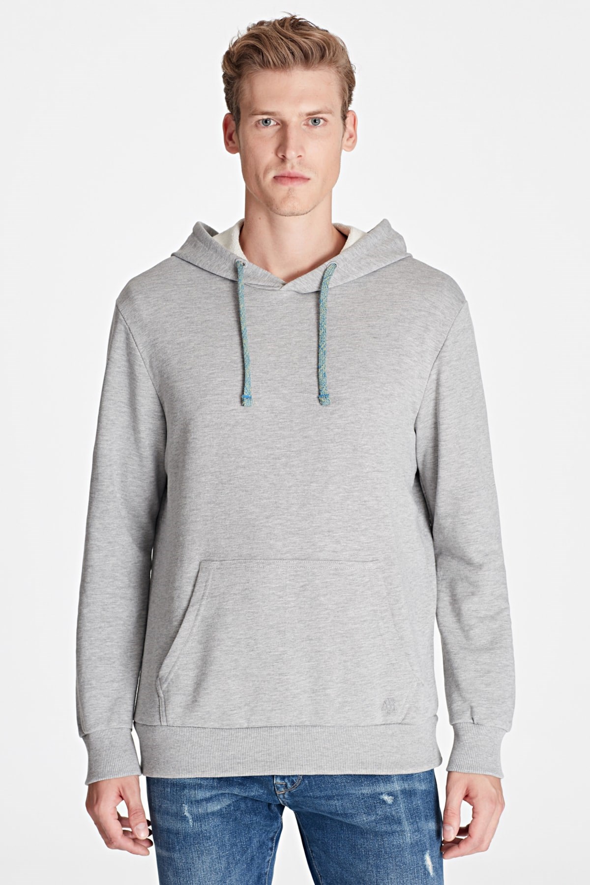065705-29816NEBIMV3NEBIMV3|065705-29816|STDMAVİ KAPİŞONLU SWEATSHIRT gri melanj-STD