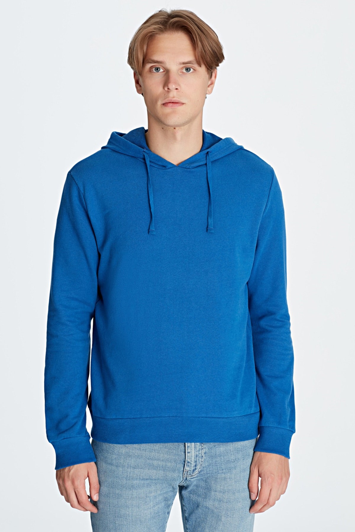 065779-29835NEBIMV3NEBIMV3|065779-29835|R000MAVİ KAPÜŞONLU SWEATSHIRT saks mavi-STD