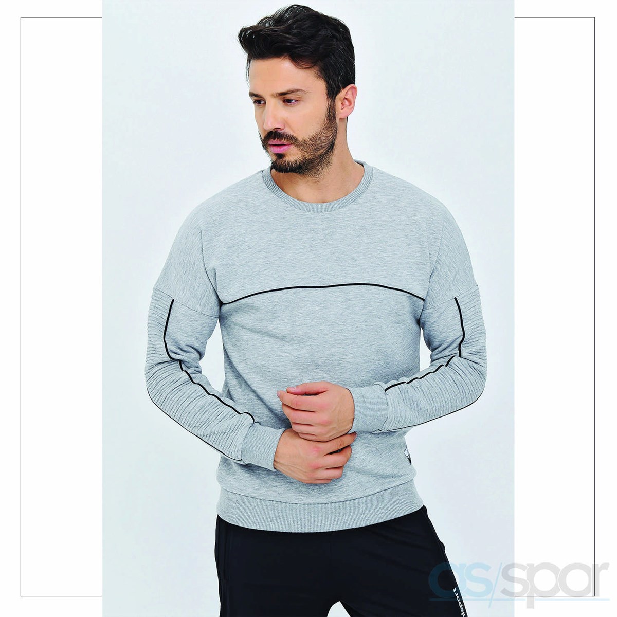 1119127Uhlsport Erkek Sweat Pamuk B.Yaka Check M