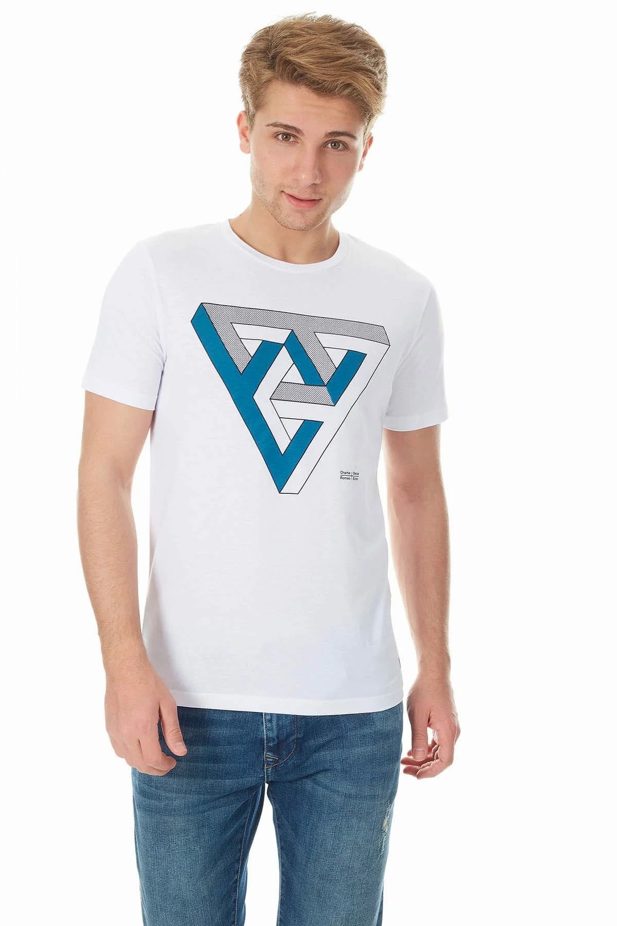 12149273Jack & Jones Jcoboost Tee Ss Crew Neck Erkek Tişört