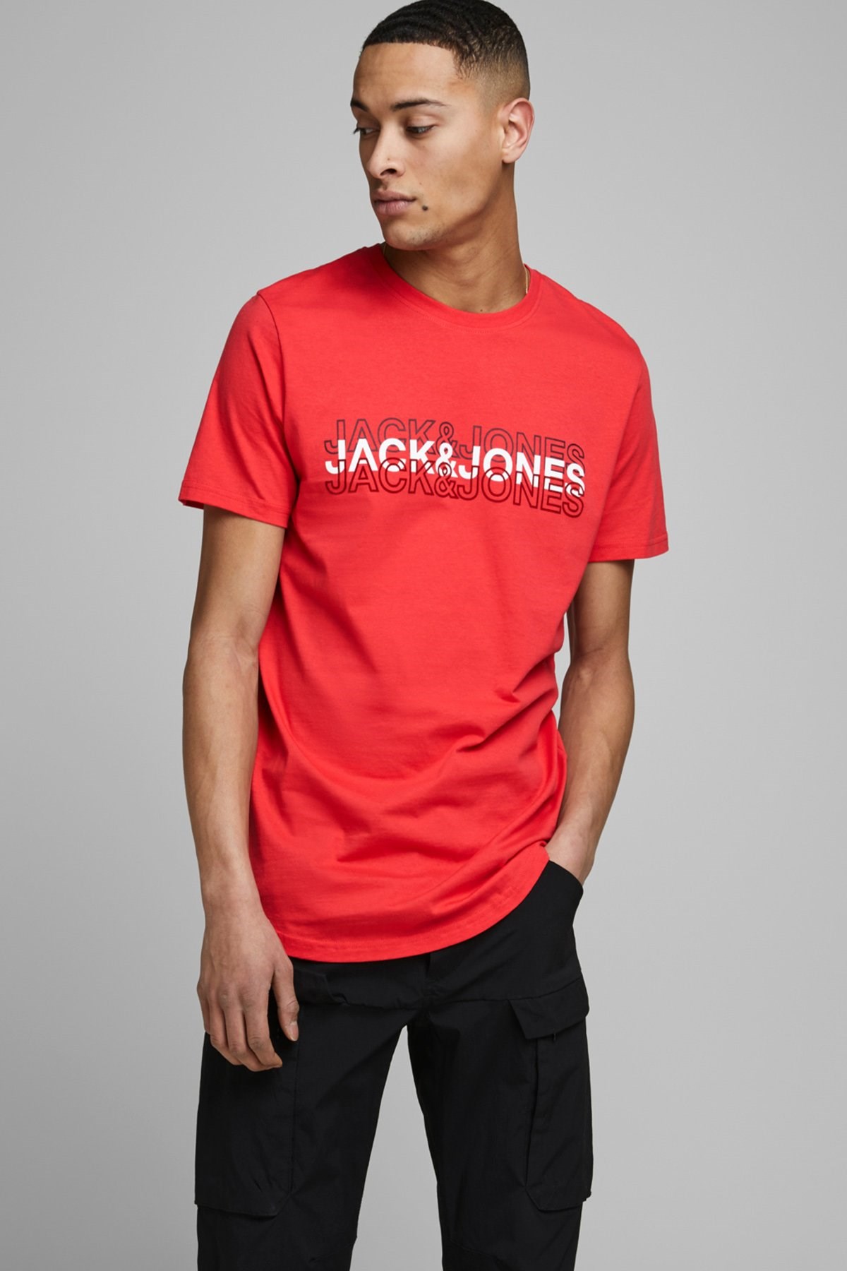 12171464Jack&Jones Jcoblane Tee SS Crew Neck Erkek T-Shirt-12171464