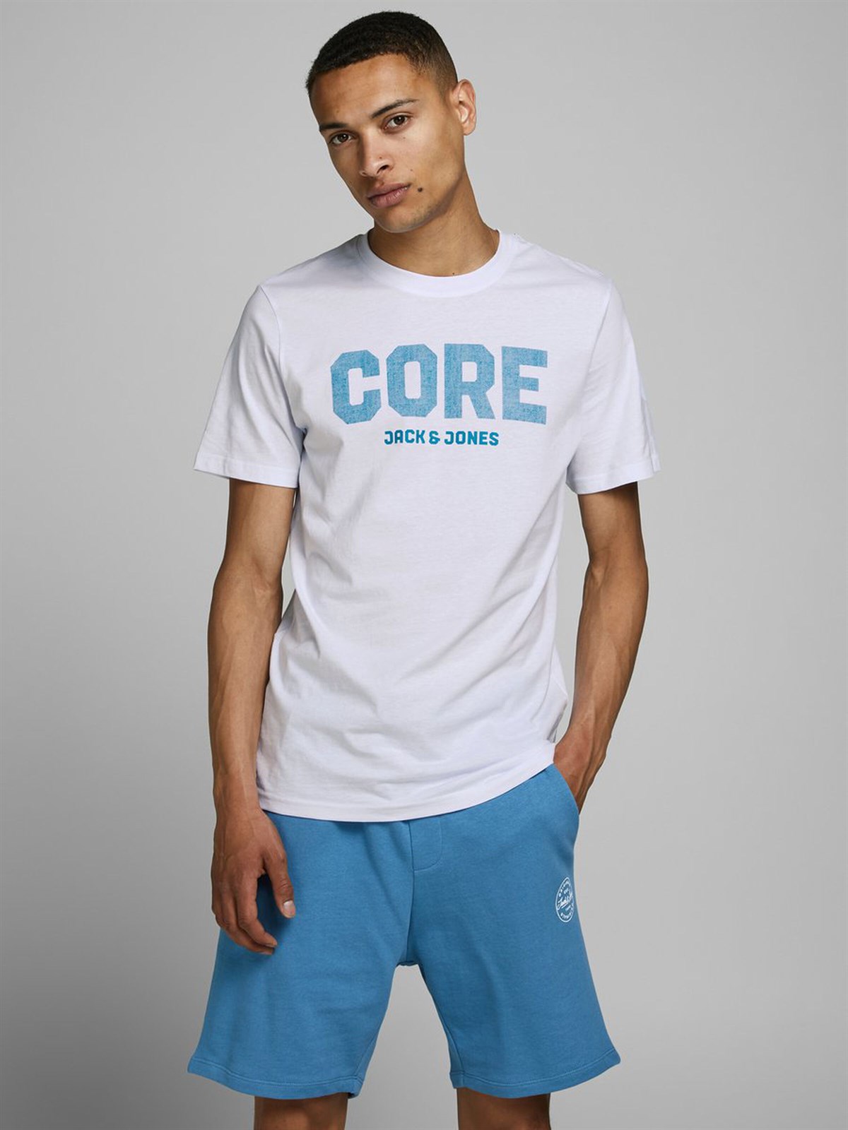 12171404Jack&Jones Jcovoice Tee SS Crew Neck Erkek T-Shirt-12171404