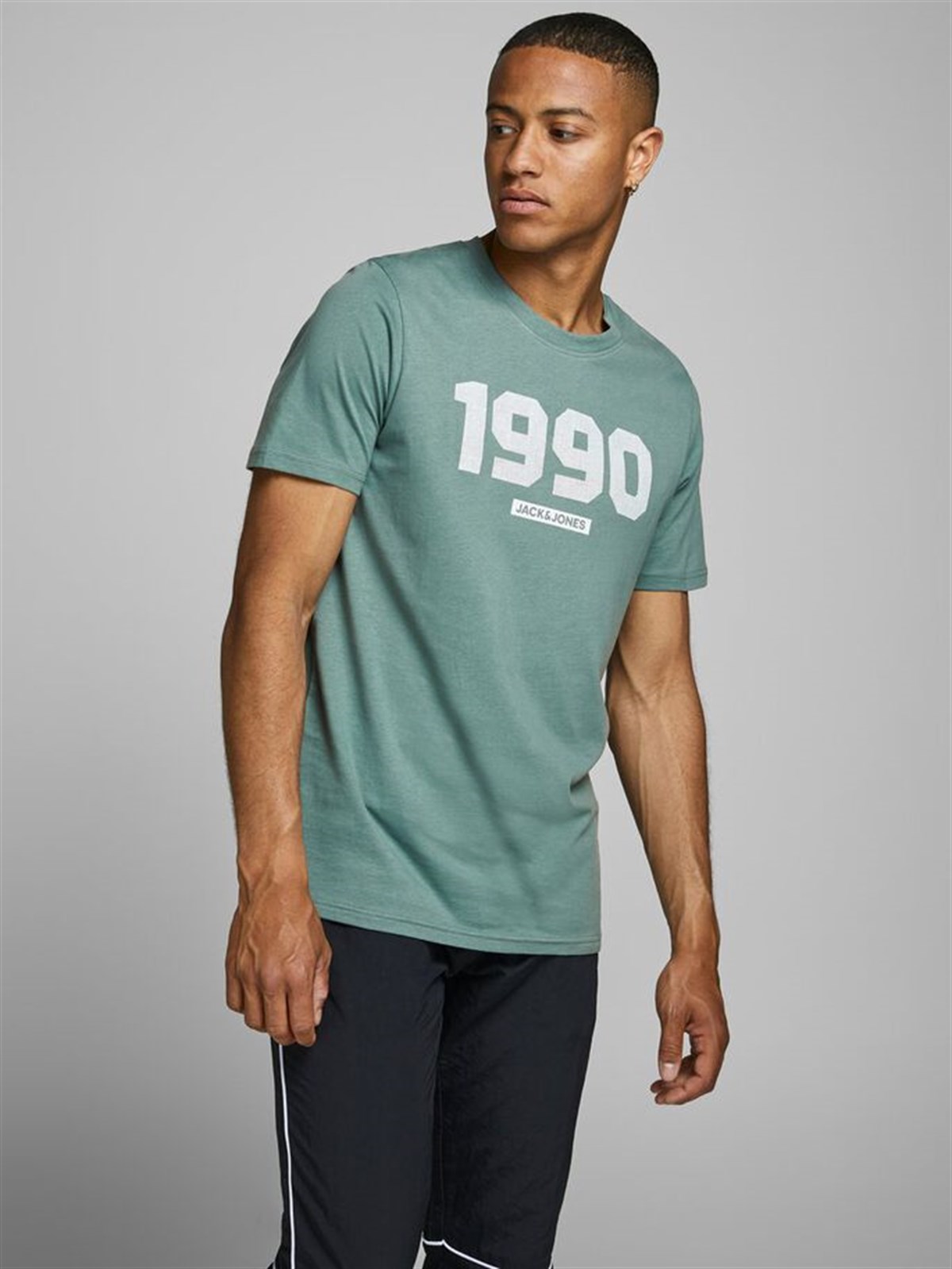 12171404Jack&Jones Jcovoice Tee SS Crew Neck Erkek T-Shirt-12171404