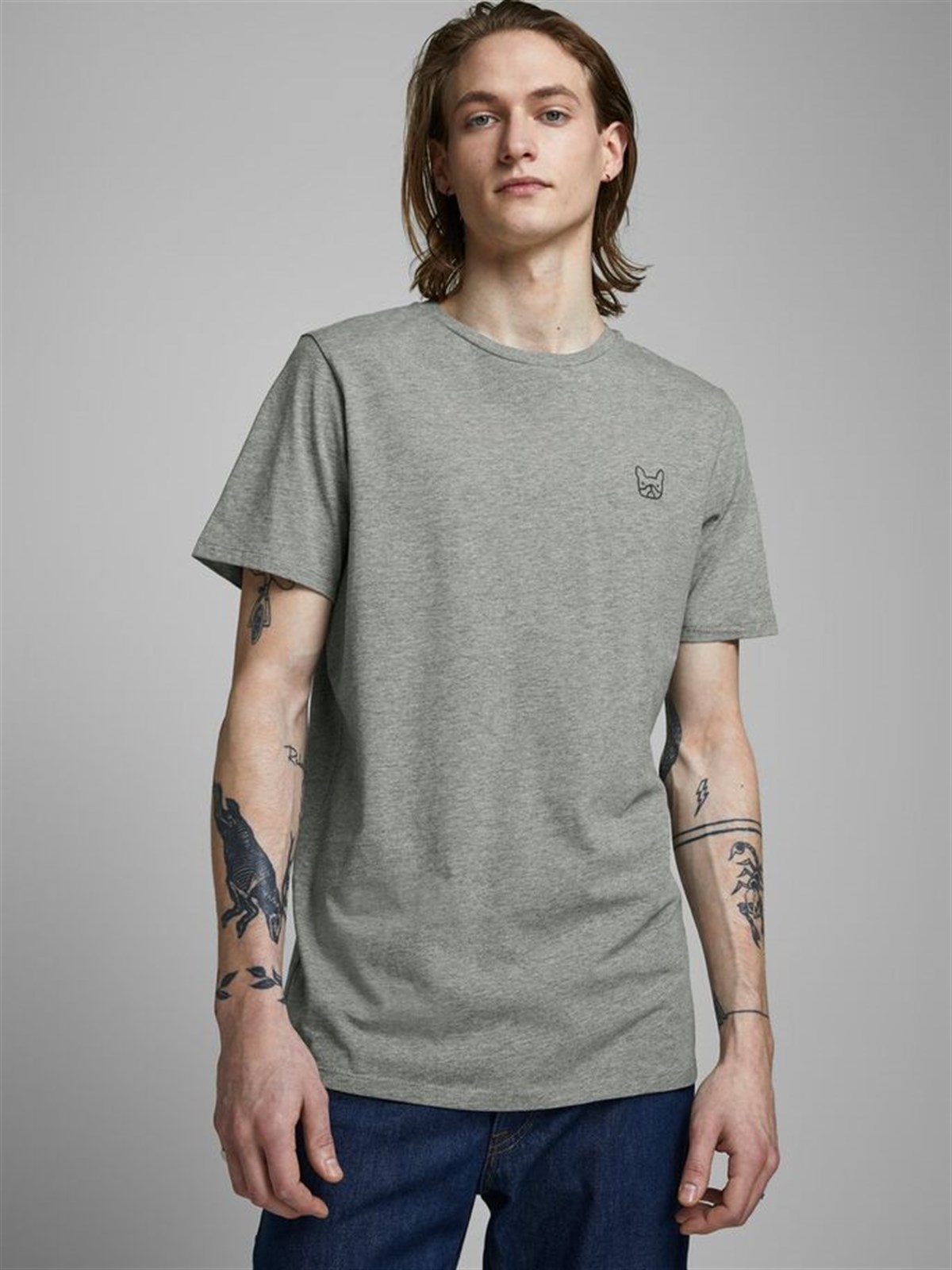 12164931Jack&Jones Jjedenim Logo Tee SS O-Neck Noos Erkek T-Shirt-12164931