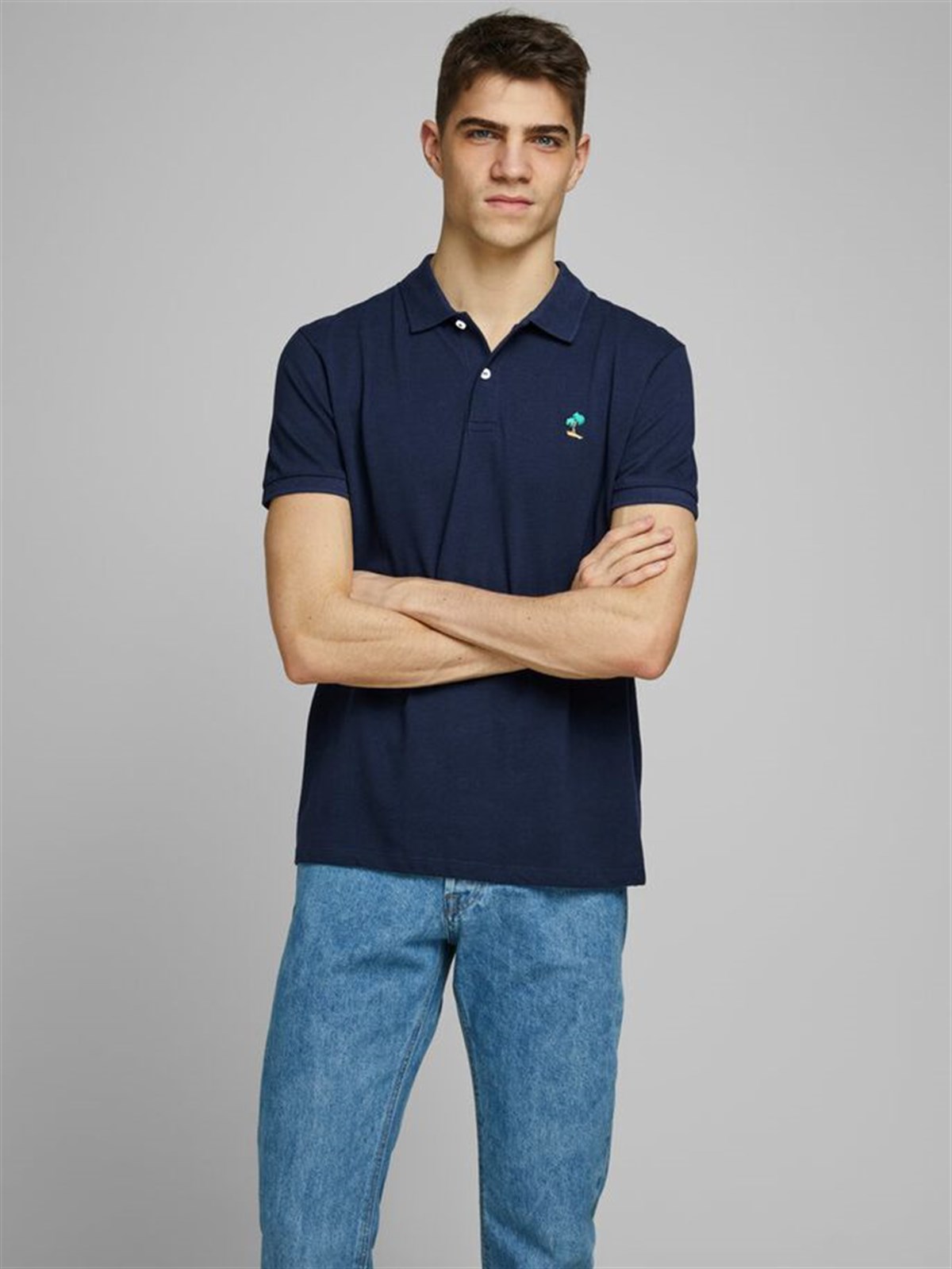 12171670Jack&Jones Jorcobana SS Erkek Polo T-Shirt-12171670