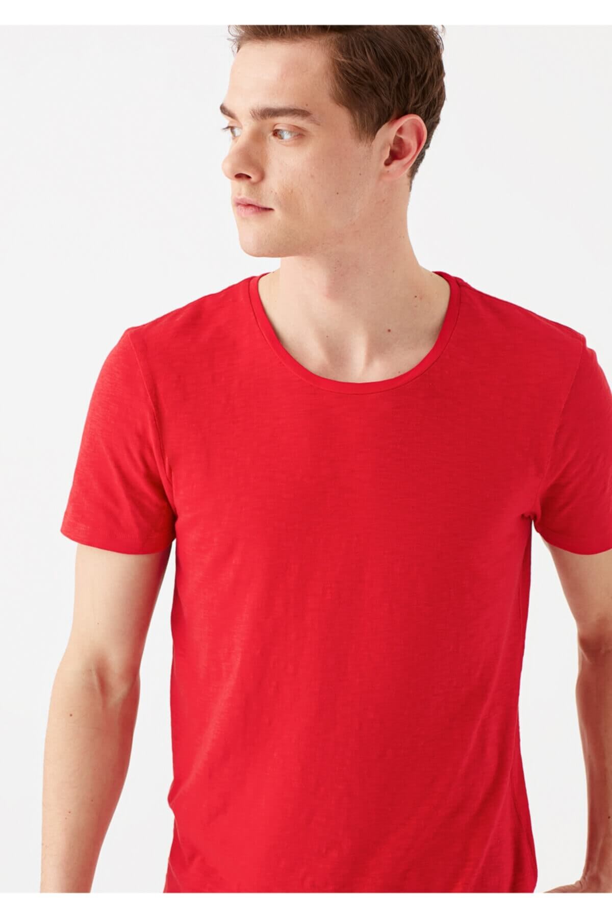 064681-30648Mavi  Kırmızı Erkek T-Shirt