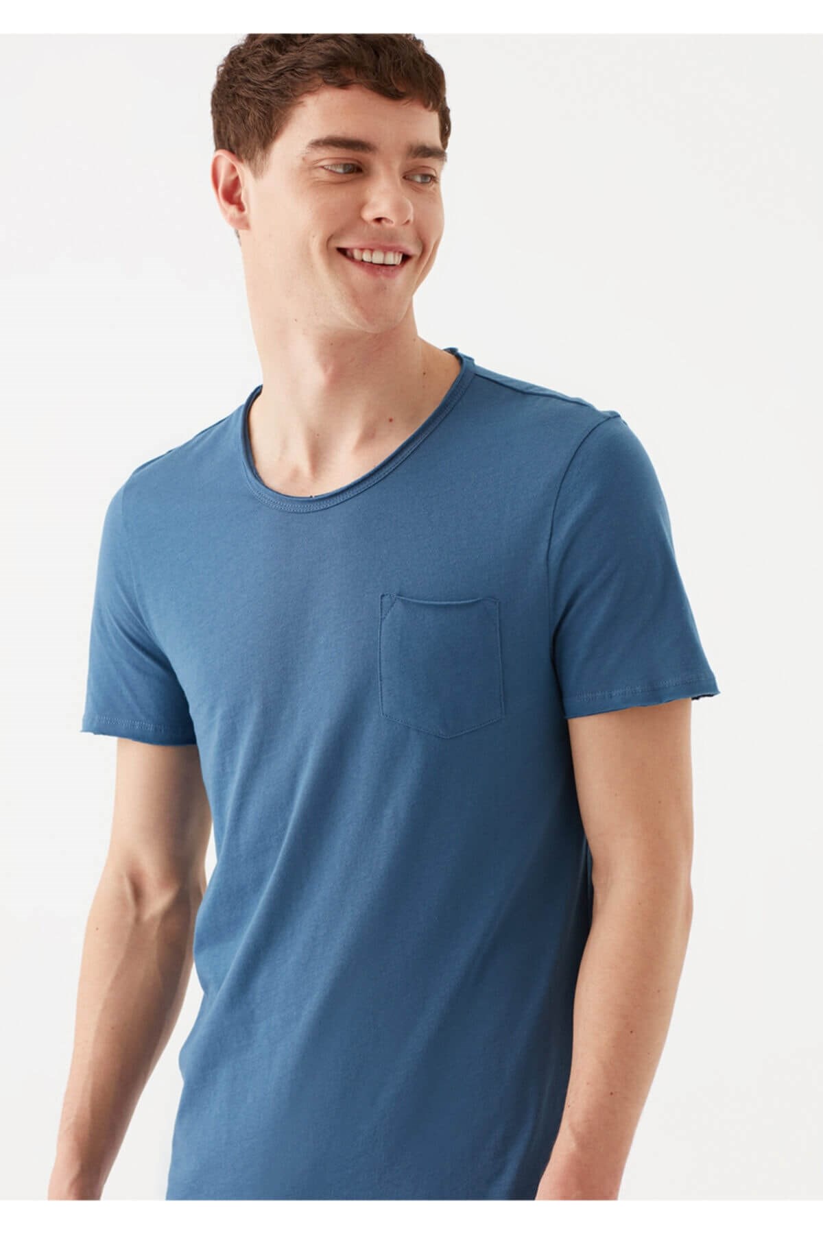 062772-33419Mavi Basic  Gece Mavi Erkek T-Shirt