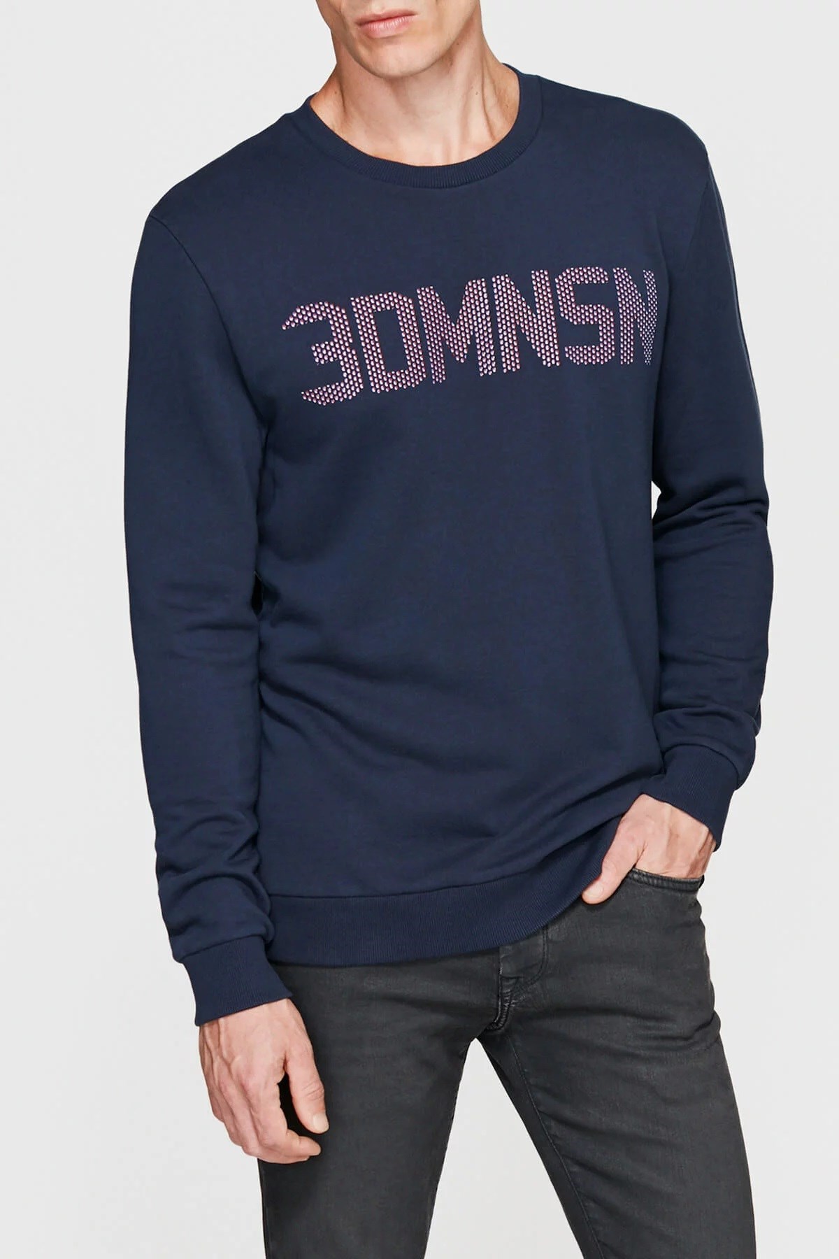 065025-26828MAVİ BASKILI SWEATSHIRT gece lacivert