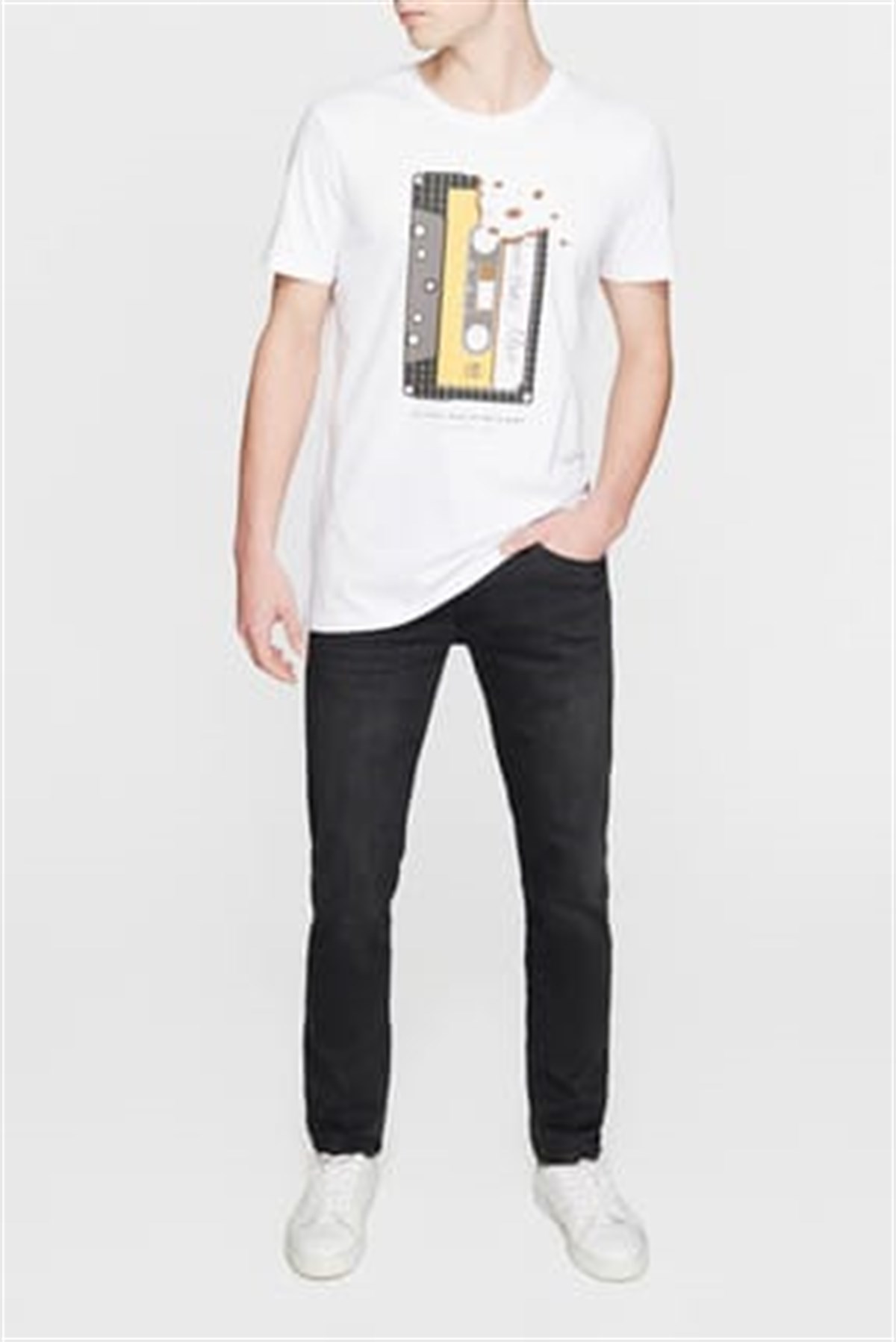 065283-620Mavi Cassette Printed Tee White