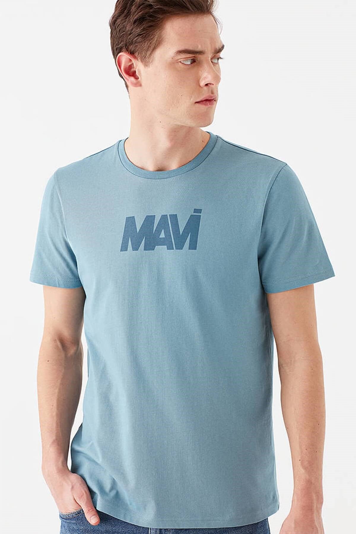 066846-33952Mavi Mavi Baskılı  Taş Mavi Erkek T-Shirt