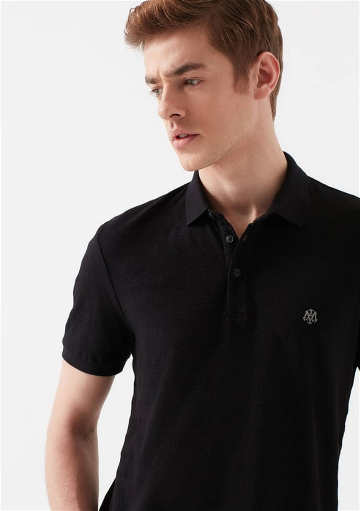 064121-900Mavi Polo Siyah Erkek T-Shirt 064121-900
