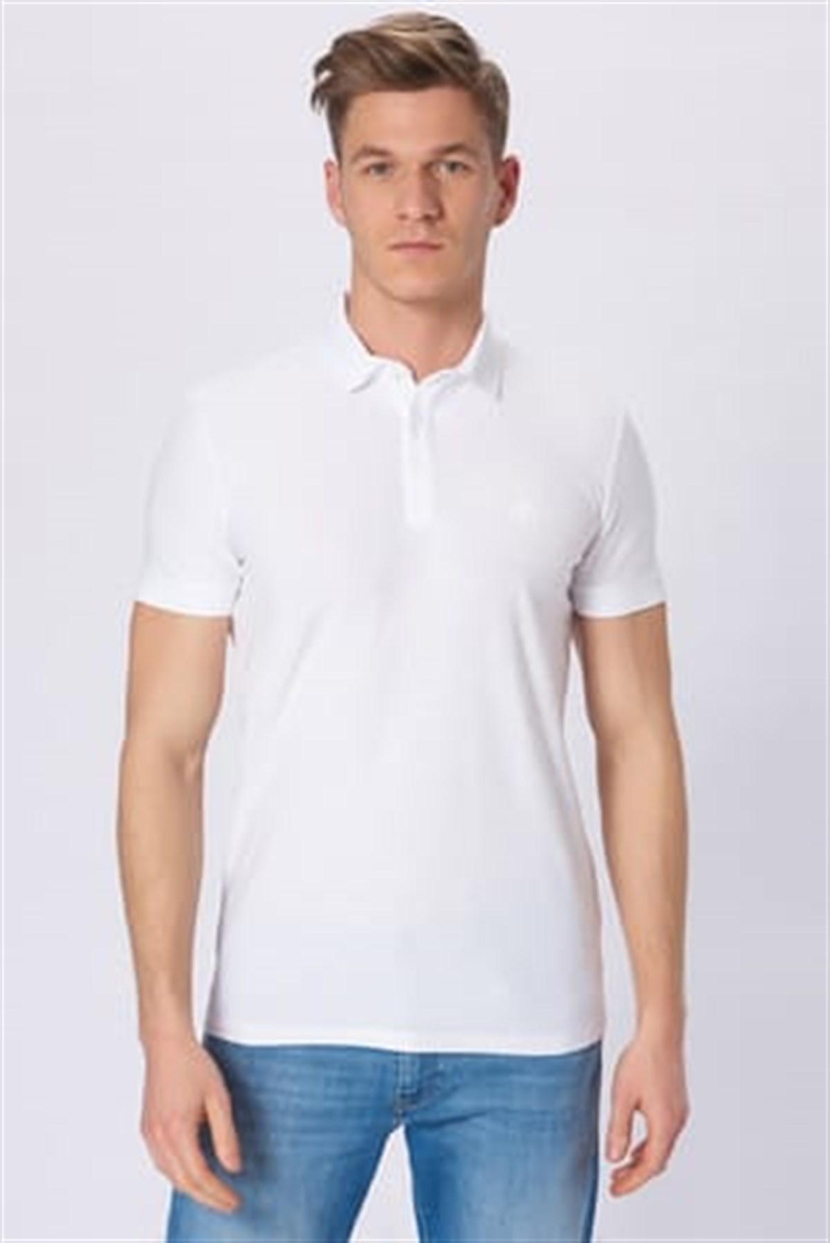 065311-620MAVİ POLO TİŞÖRT beyaz