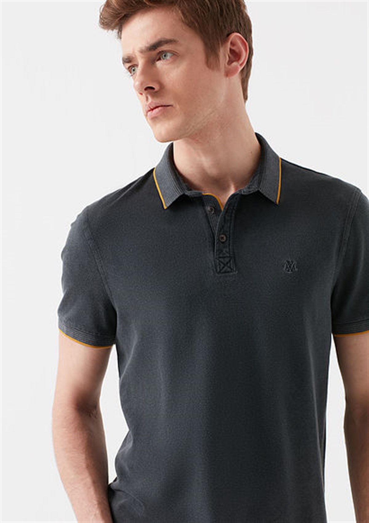 065920-30653Mavi Polo Tişört Gölge Gri
