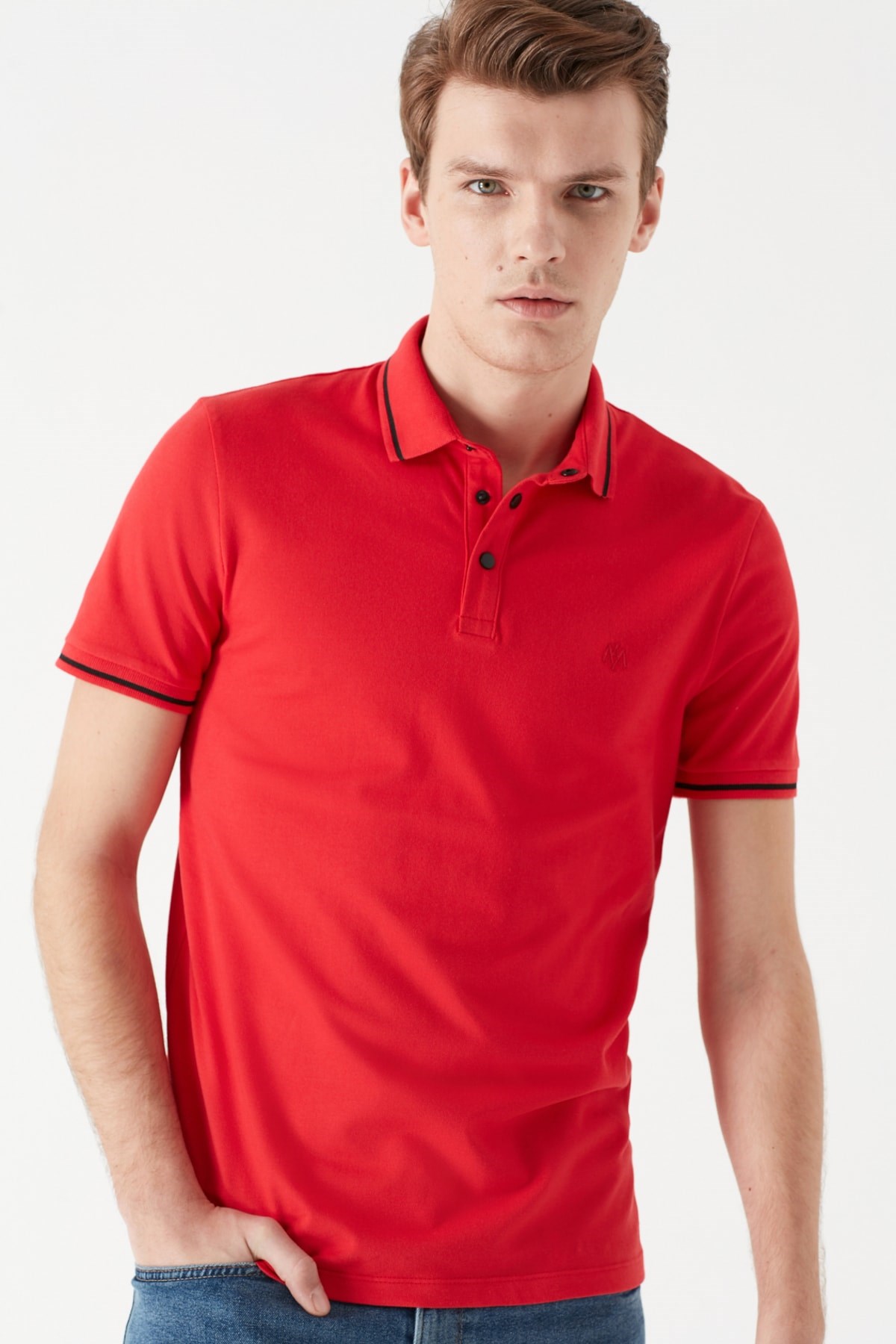 065967-30648NEBIMV3NEBIMV3|065967-30648|STDMAVİ POLO TİŞÖRT kırmızı ERKEK T-SHIRT 065967-30648-STD