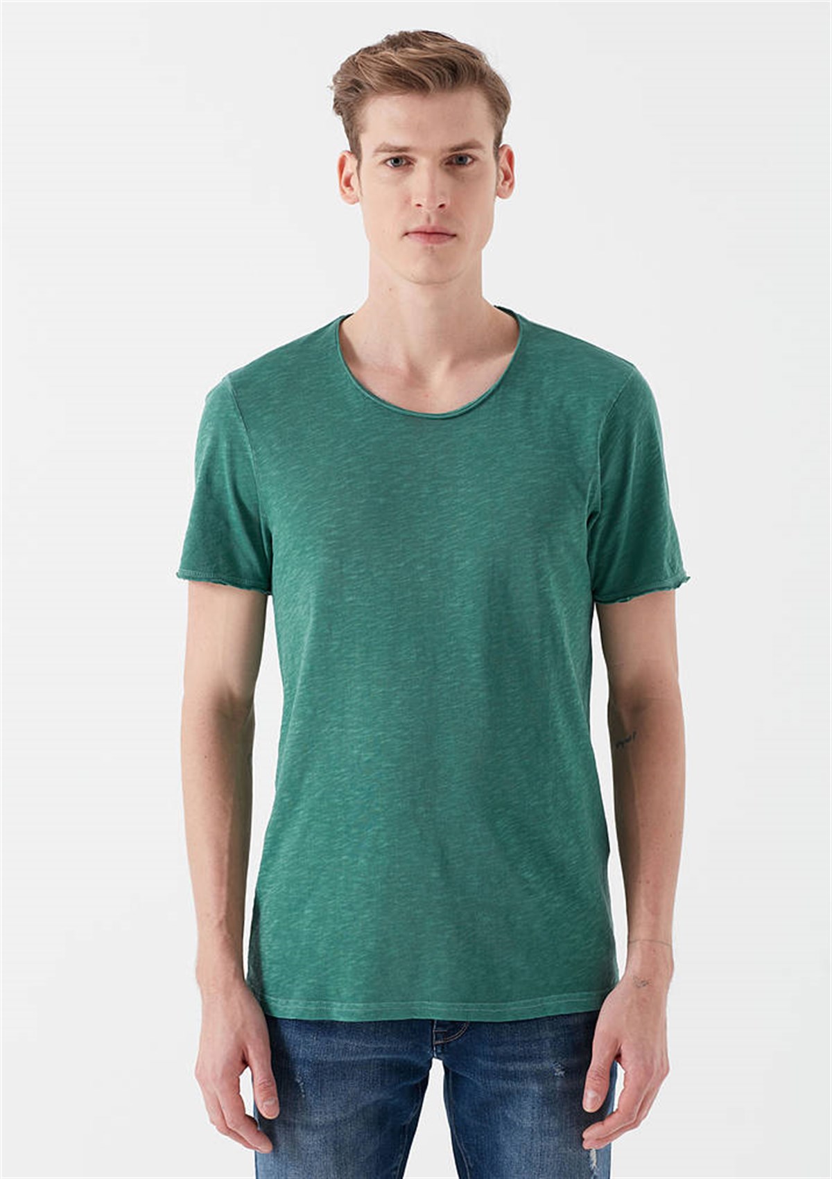 063504-30836MAVİ TİŞÖRT orman yeşili ERKEK T-SHIRT 063504-30836-STD