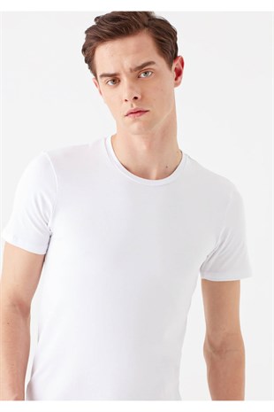 061747-620Mavi Stretch T-shirt  Beyaz