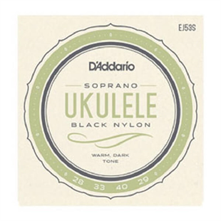 DADDARIO EJ53S SOPRANO SİYAH UKULELE TEL SETİ
