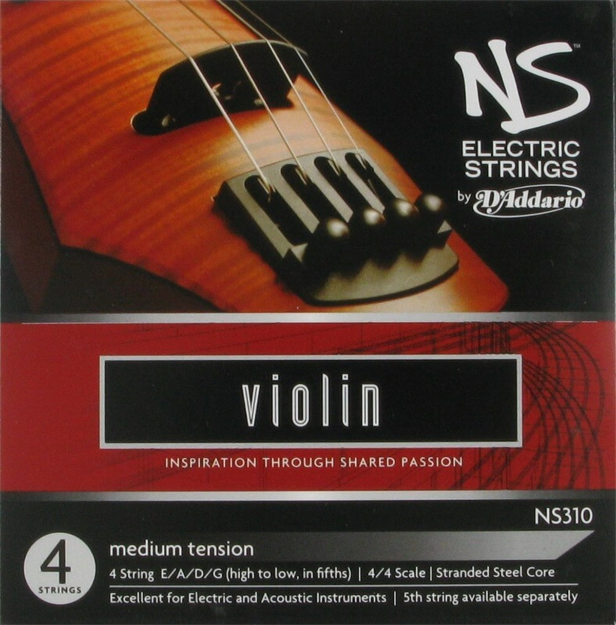 DADDARIO NS310 ELEKTRO VIOLIN TEL SETİ