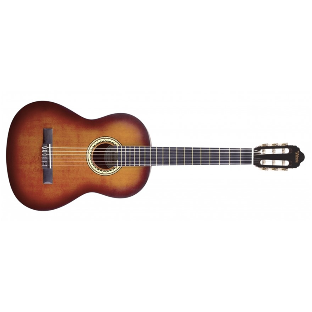 VALENCIA VC204CSB KLASİK GİTAR, SCALE 4/4, SUNBURST MAT, KAPAK SITKA