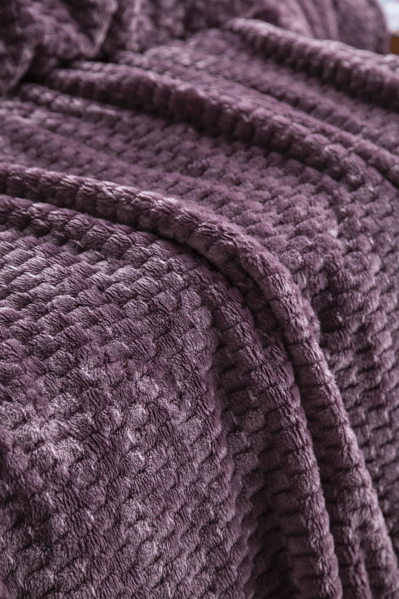 Apricitas Trusty Jakar Desenli Battaniye Mürdüm Tek Kişilik 160x220 Cm
