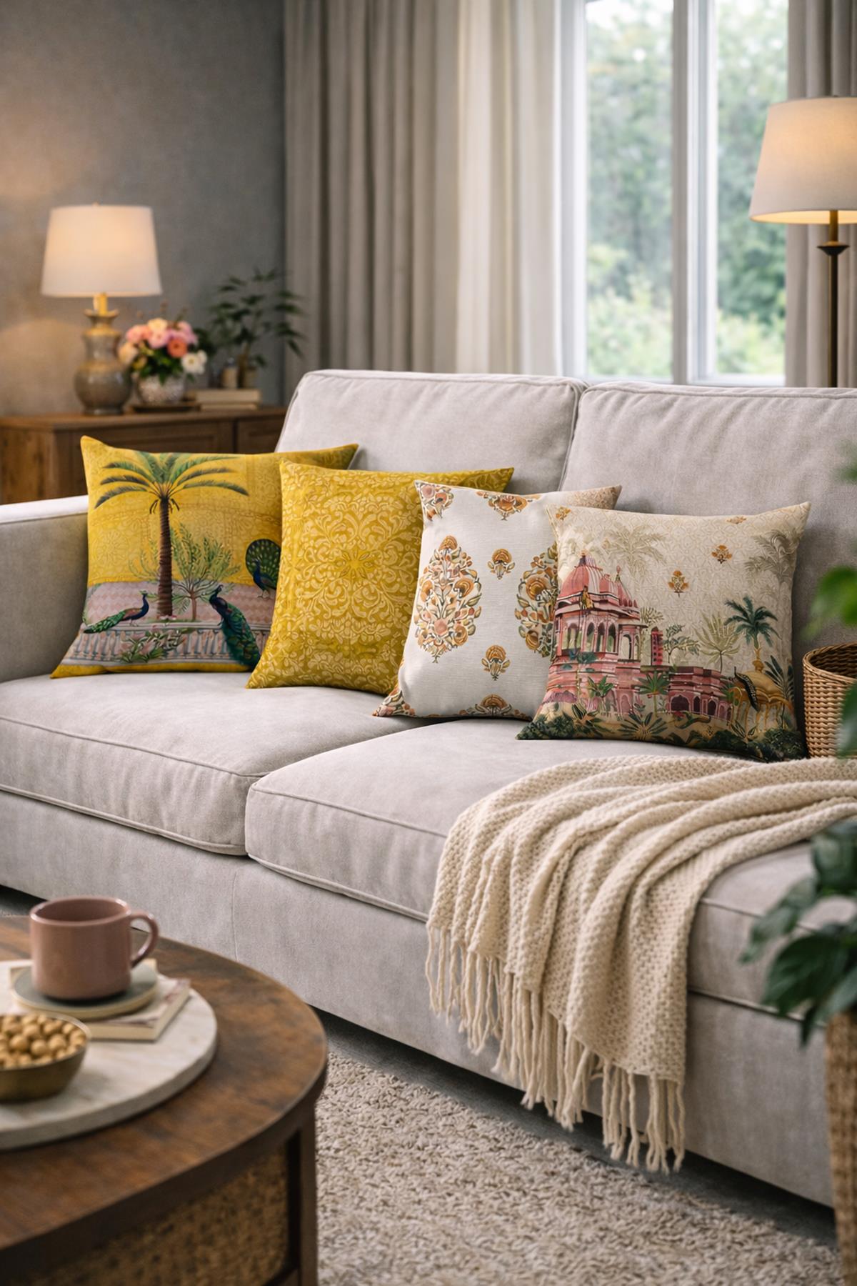 Arancione Co. Çift Tarafı Baskılı 4’lü Kırlent Kılıfı 6AOD9