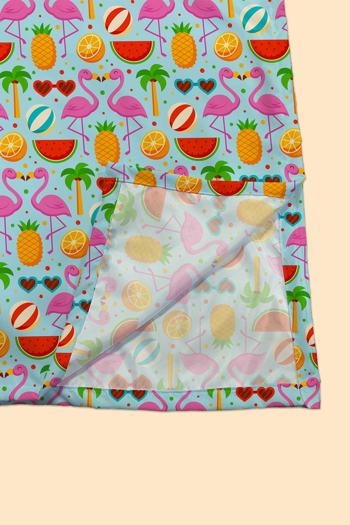 Arancione Co. Pink Flamingo Water Repellent, Yer/Mama Sandalyesi Altı, Aktivite, Yemek ve Oyun Örtüs