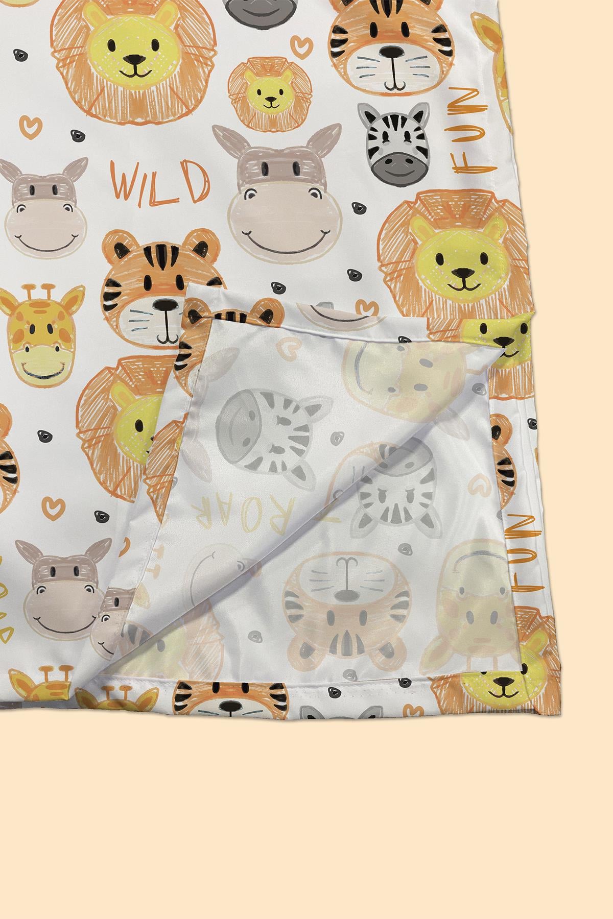 Arancione Co. Animated Animals Water Repellent, Yer/Mama Sandalyesi Altı, Aktivite, Yemek ve Oyun Ör
