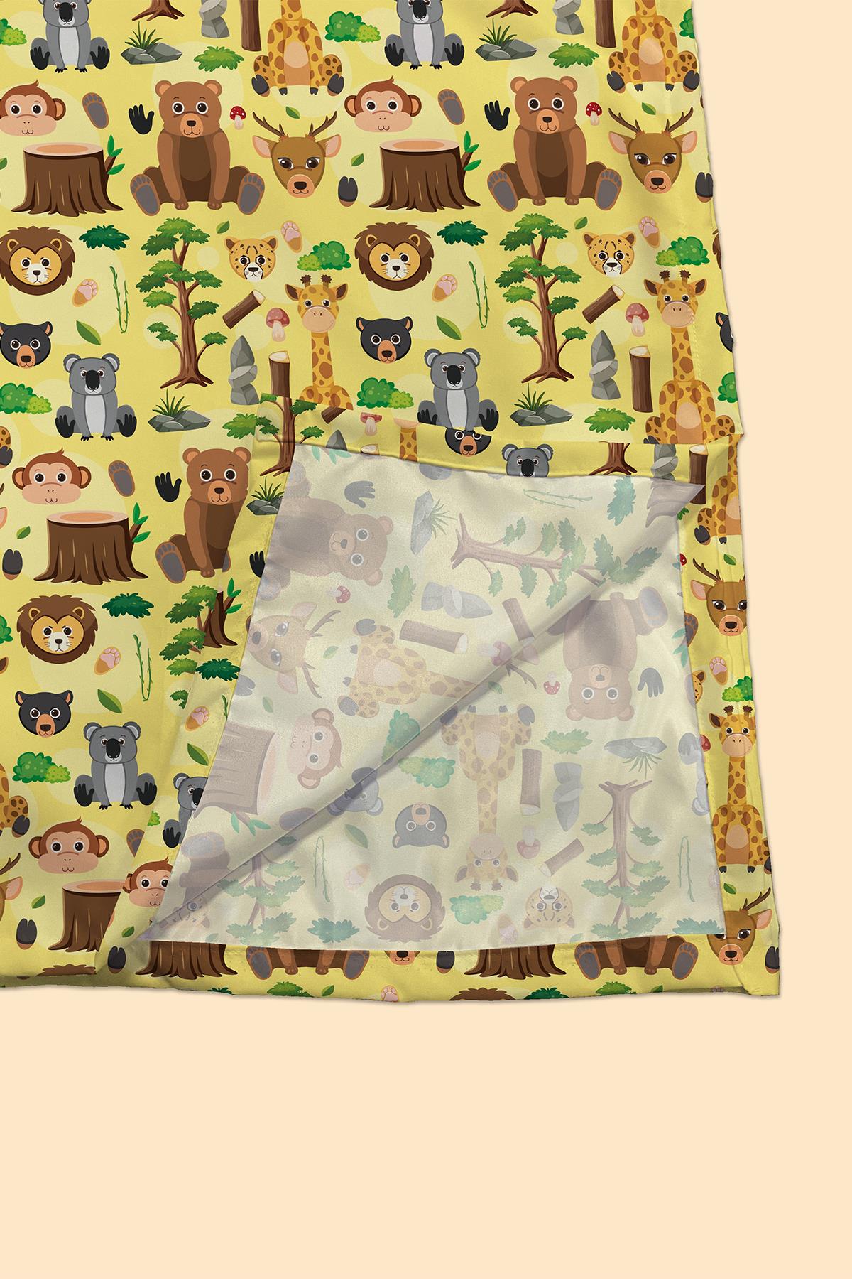 Arancione Co. Baby Safari Water Repellent, Yer/Mama Sandalyesi Altı, Aktivite, Yemek ve Oyun Örtüsü
