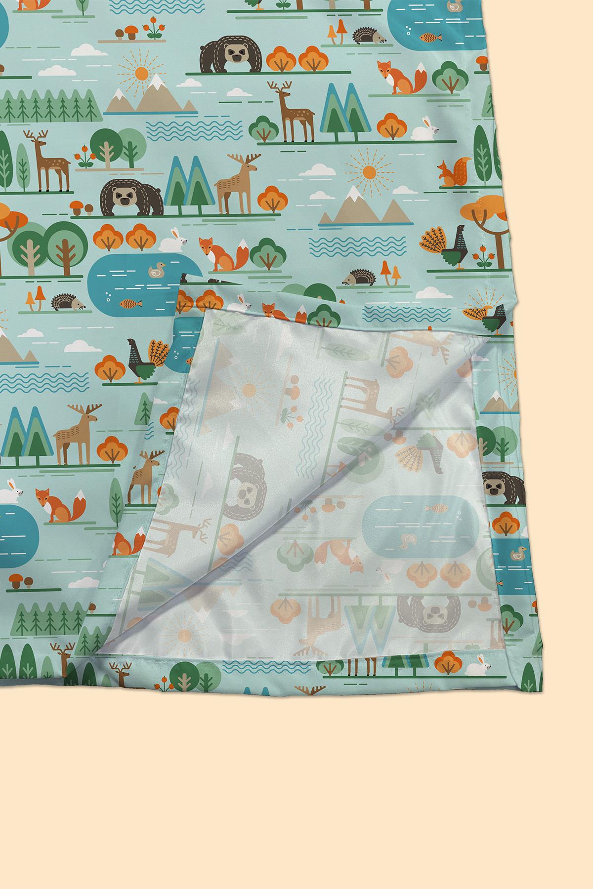 Arancione Co. Animal Garden Water Repellent, Yer/Mama Sandalyesi Altı, Aktivite, Yemek ve Oyun Örtüs