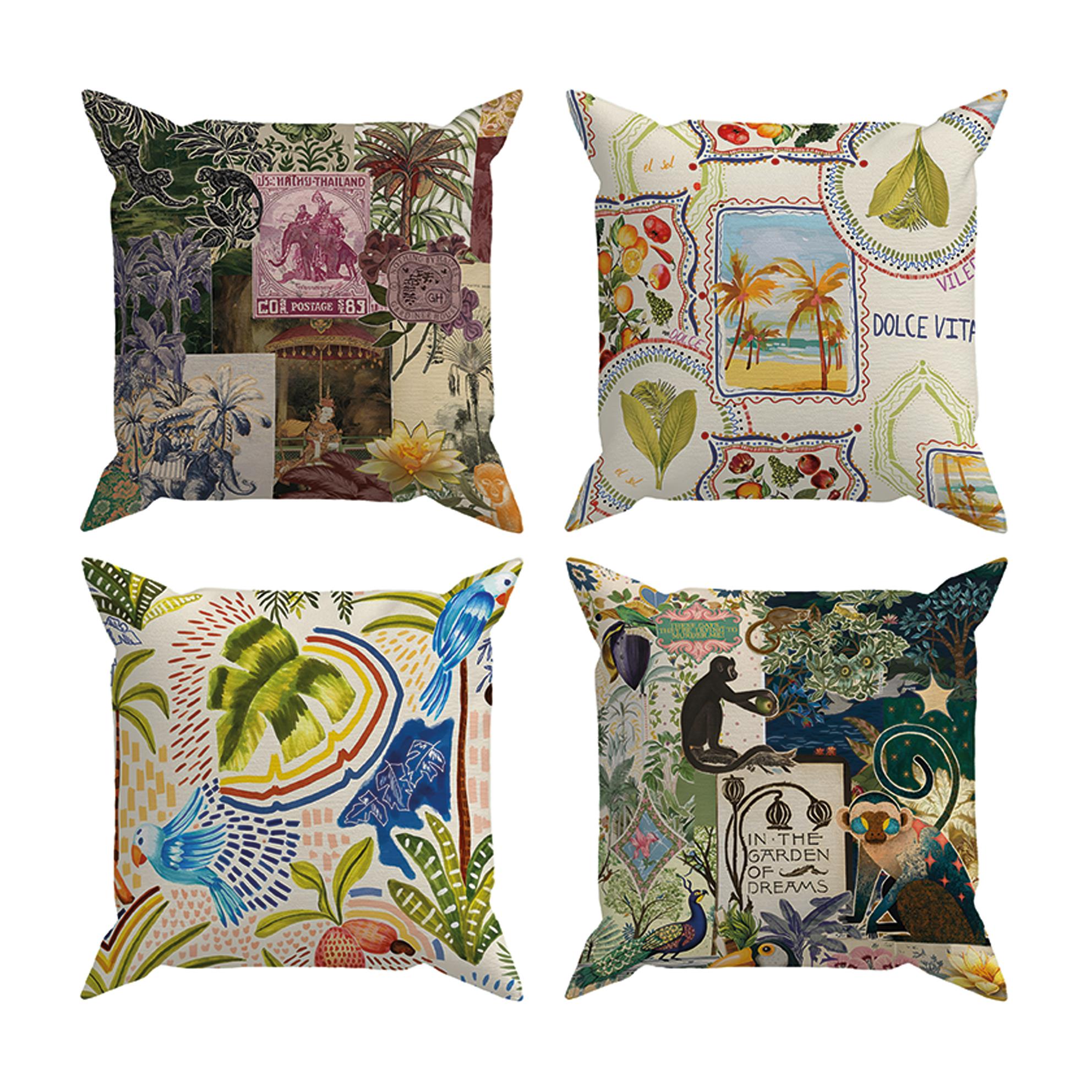 Arancione Co. Çift Tarafı Baskılı 4’lü Kırlent Kılıfı 6AOD10