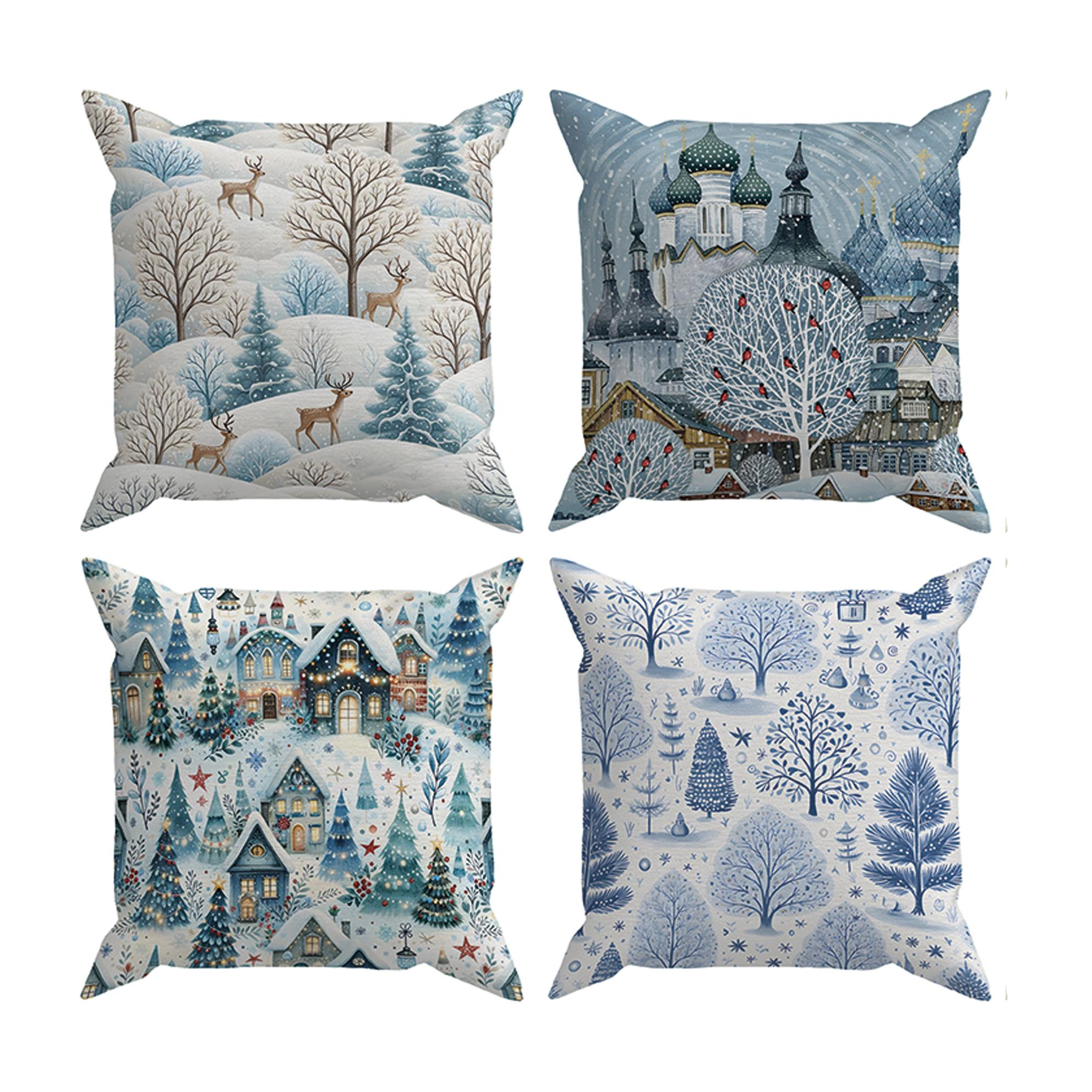 Arancione Co. Çift Tarafı Baskılı 4’lü Kırlent Kılıfı 6AOD14