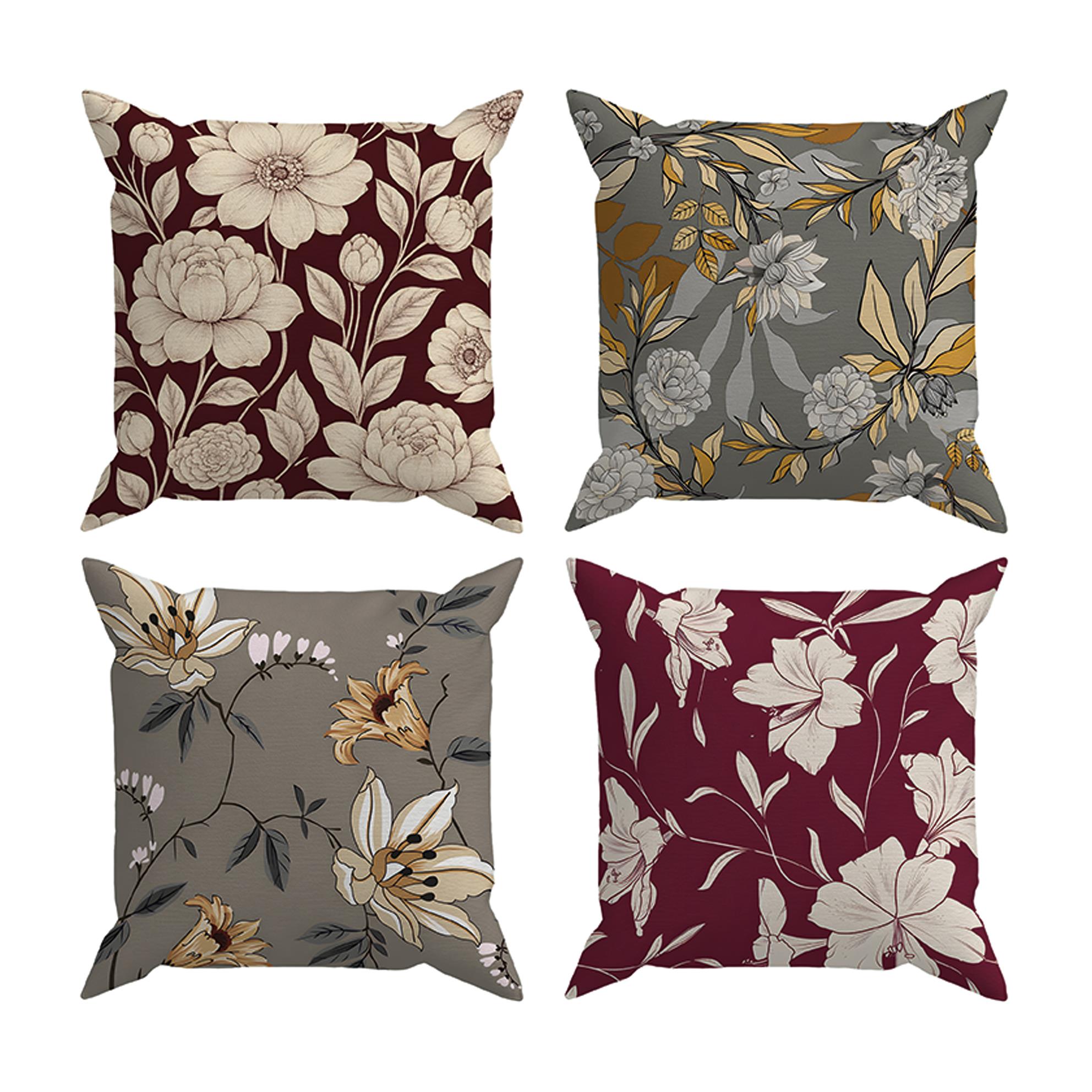 Arancione Co. Çift Tarafı Baskılı 4’lü Kırlent Kılıfı 6AOD17