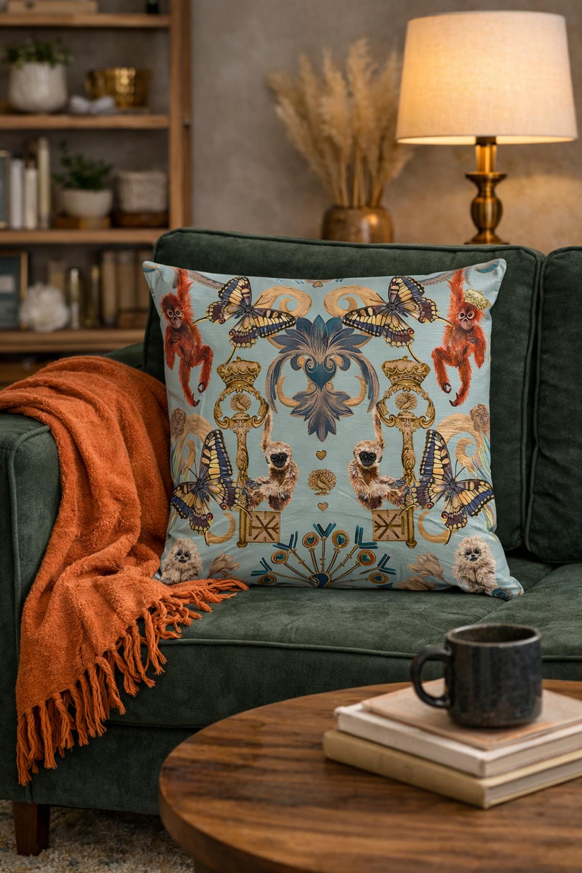 Arancione Co. Çift Tarafı Baskılı Kırlent Kılıfı 6AOD38