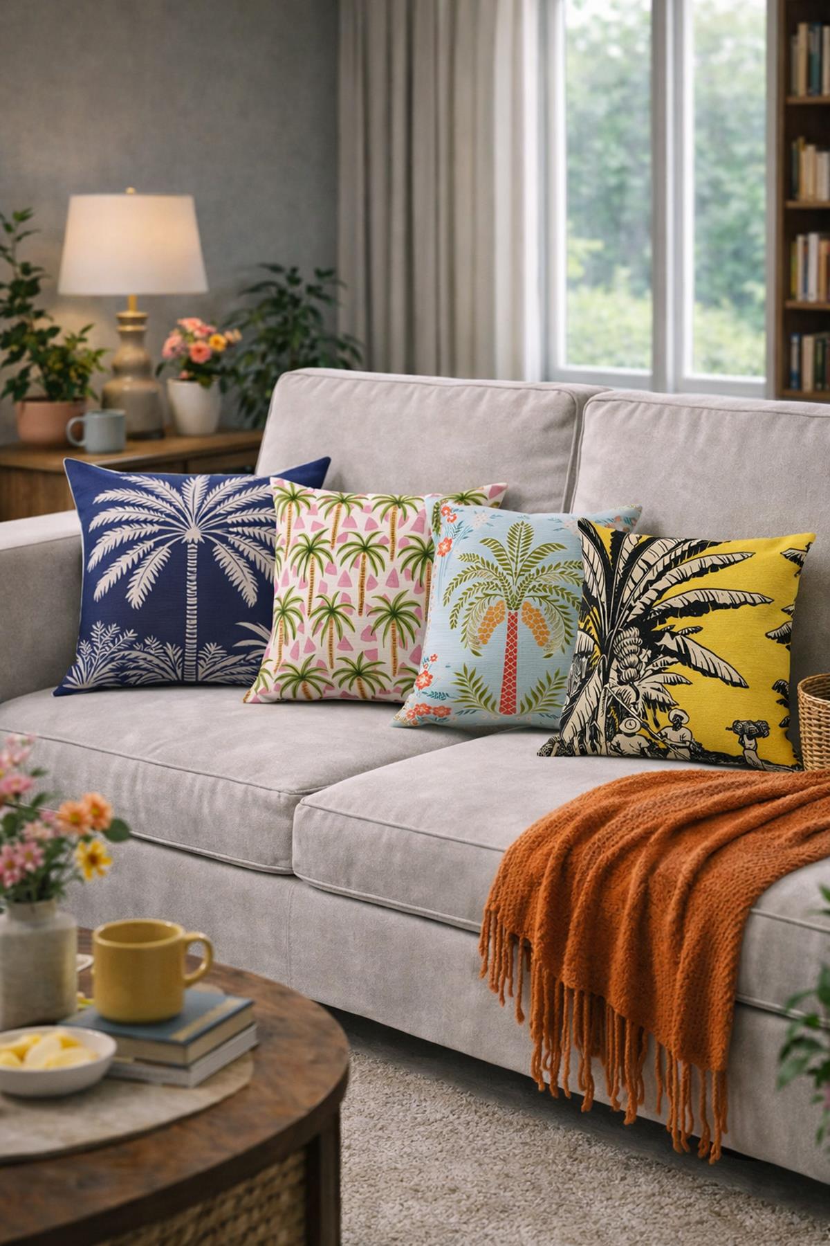 Arancione Co. Çift Tarafı Baskılı 4’lü Kırlent Kılıfı 6AOD11