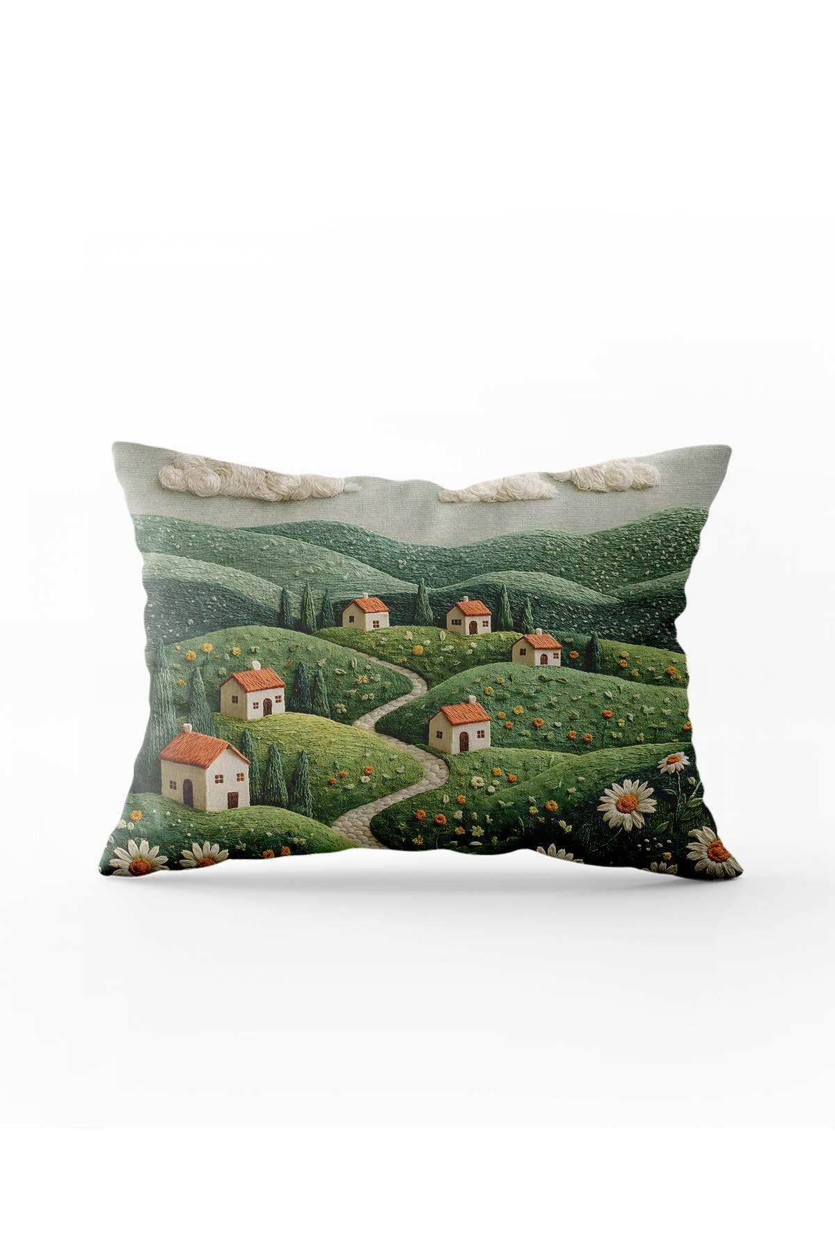 Arancione Co. Çift Tarafı Baskılı Dikdörtgen Kırlent Kılıfı 6AOD17