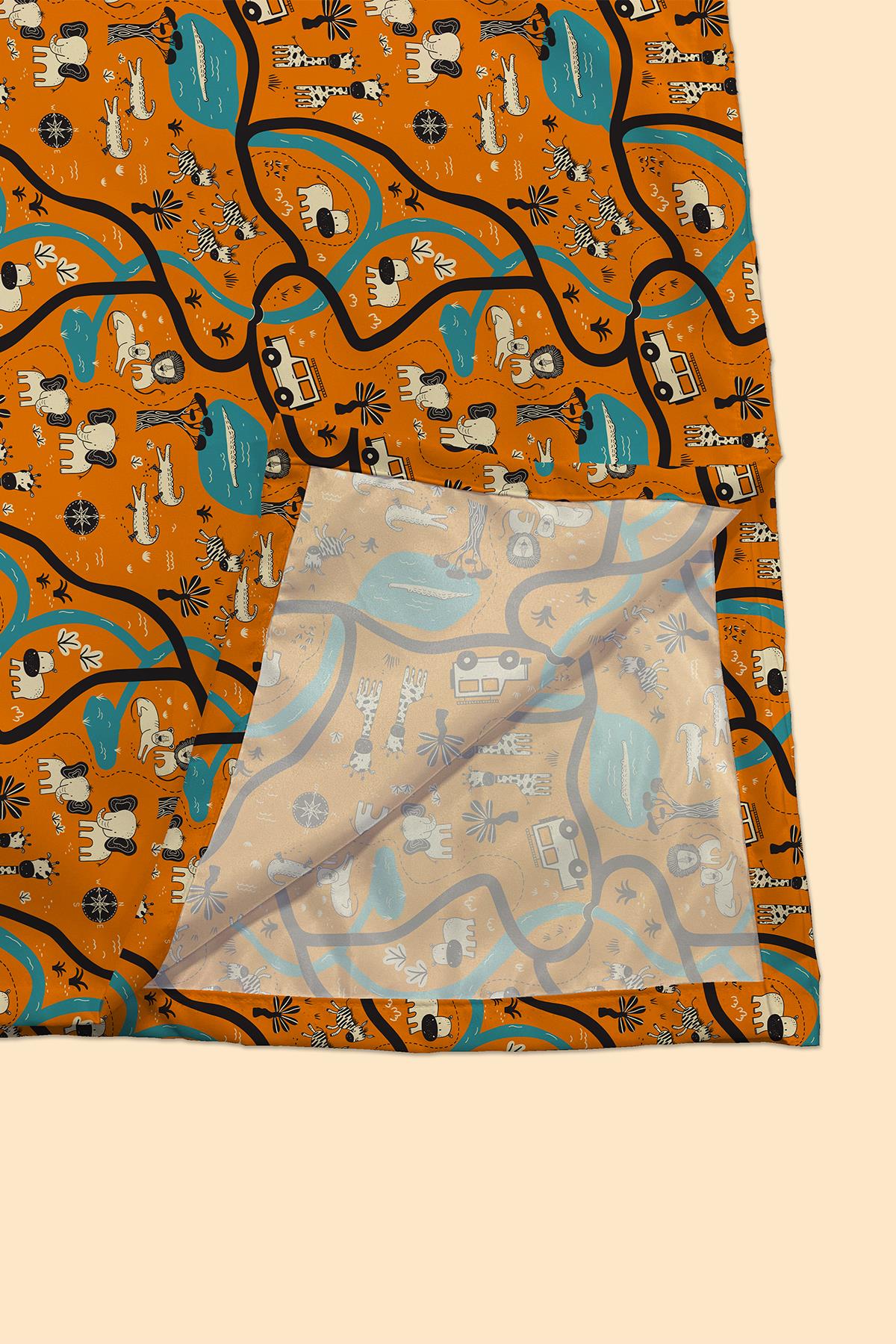 Arancione Co. Safari Tour Water Repellent, Yer/Mama Sandalyesi Altı, Aktivite, Yemek ve Oyun Örtüsü