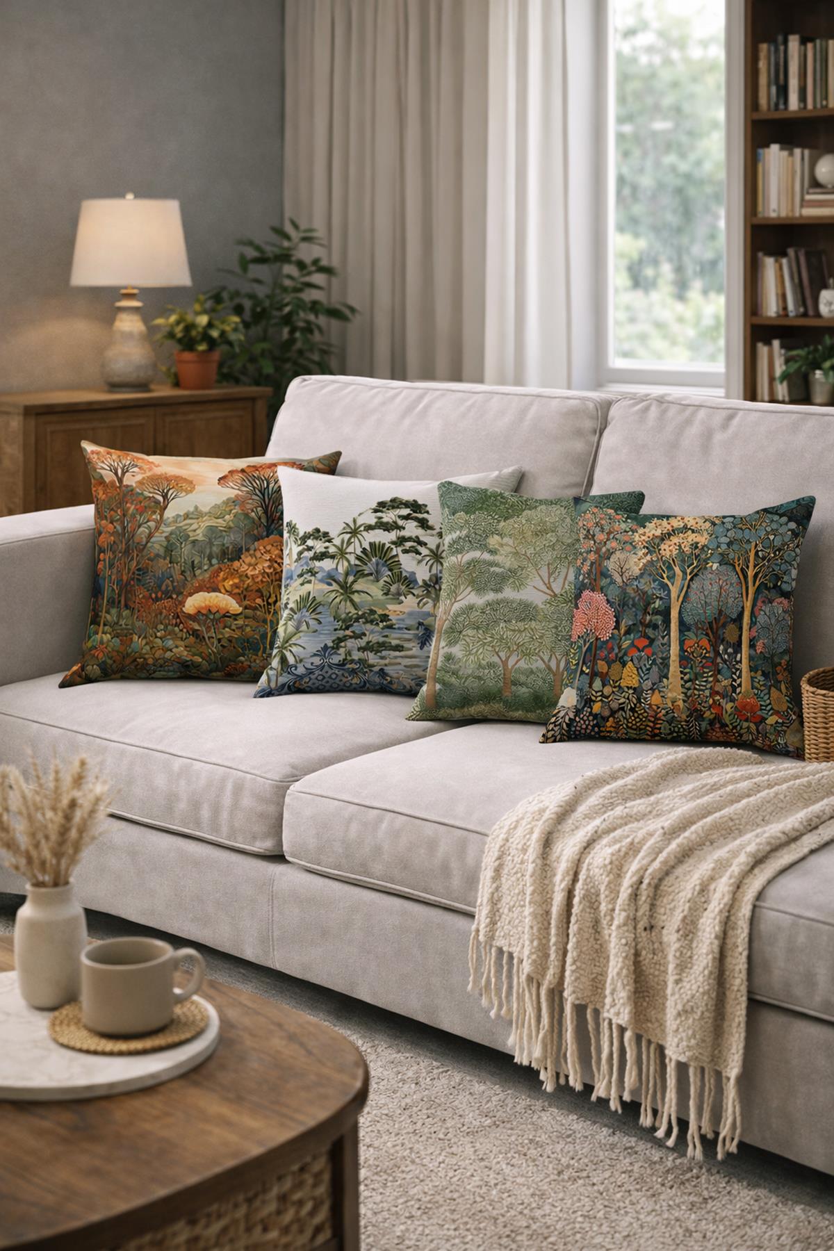 Arancione Co. Çift Tarafı Baskılı 4’lü Kırlent Kılıfı 6AOD8