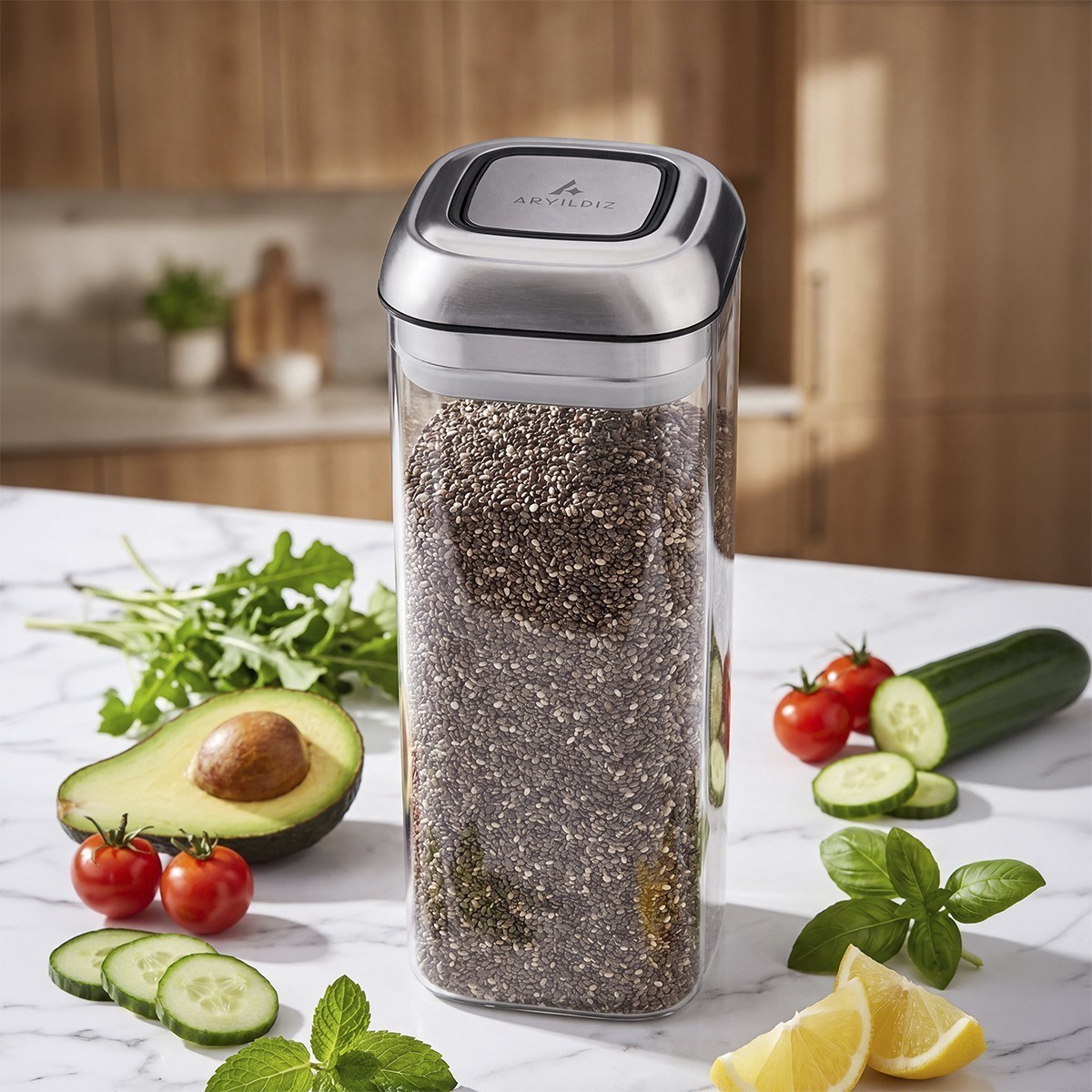 Aryıldız Steel Saklama Kavanozu 1450 Ml