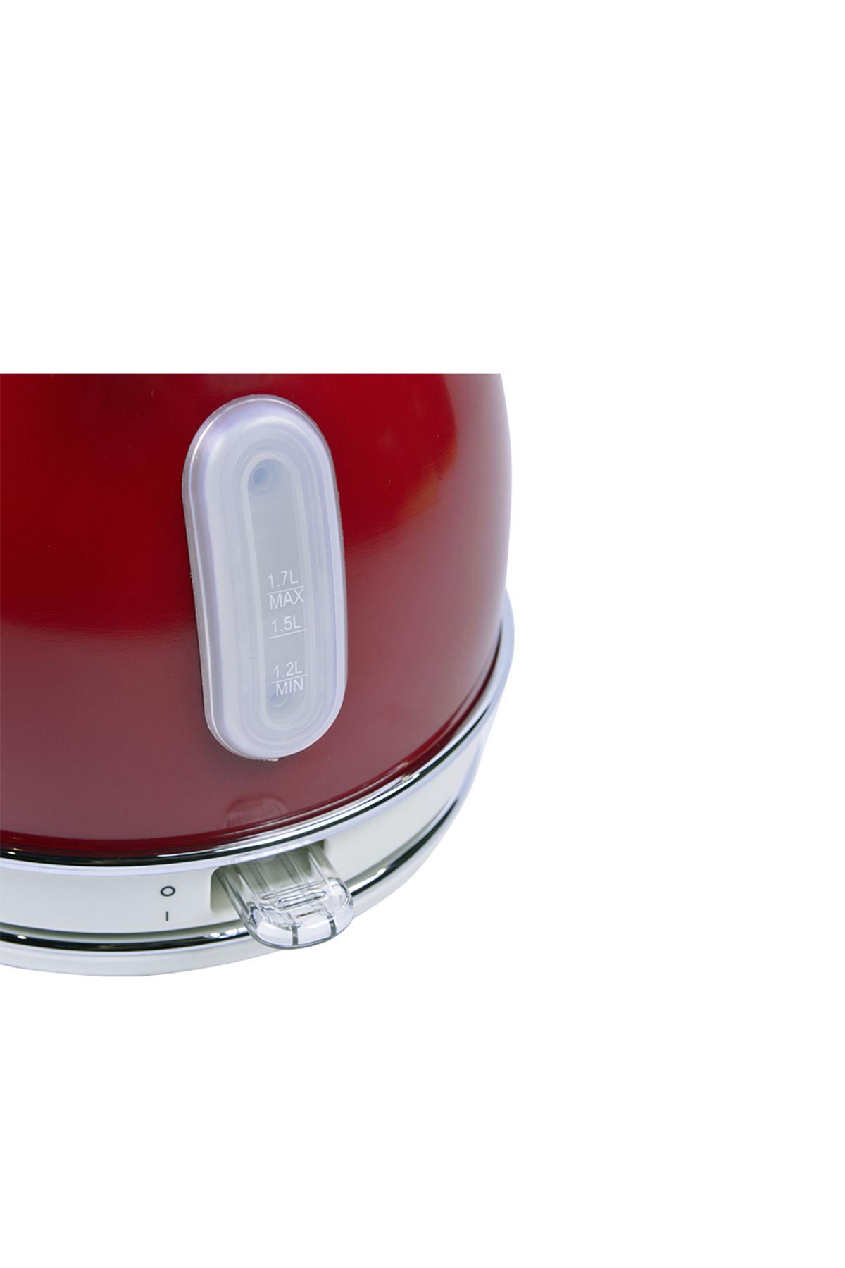 Berghoff Gem Retro 1.7 Litre Kırmızı Yuvarlak Su Isıtıcısı