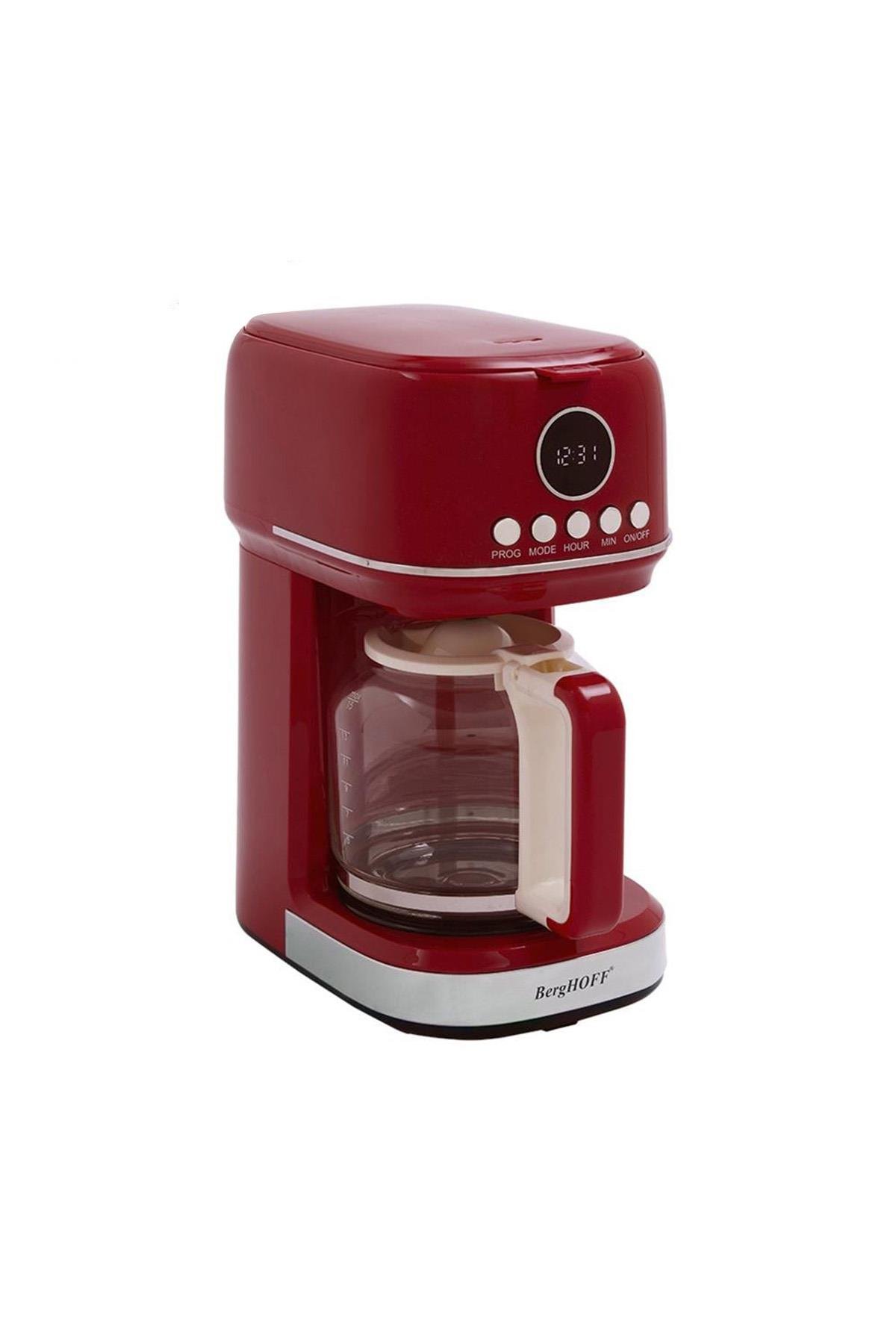 Berghoff Gem Retro 15 Bardak Kırmızı Filtre Kahve Makinesi
