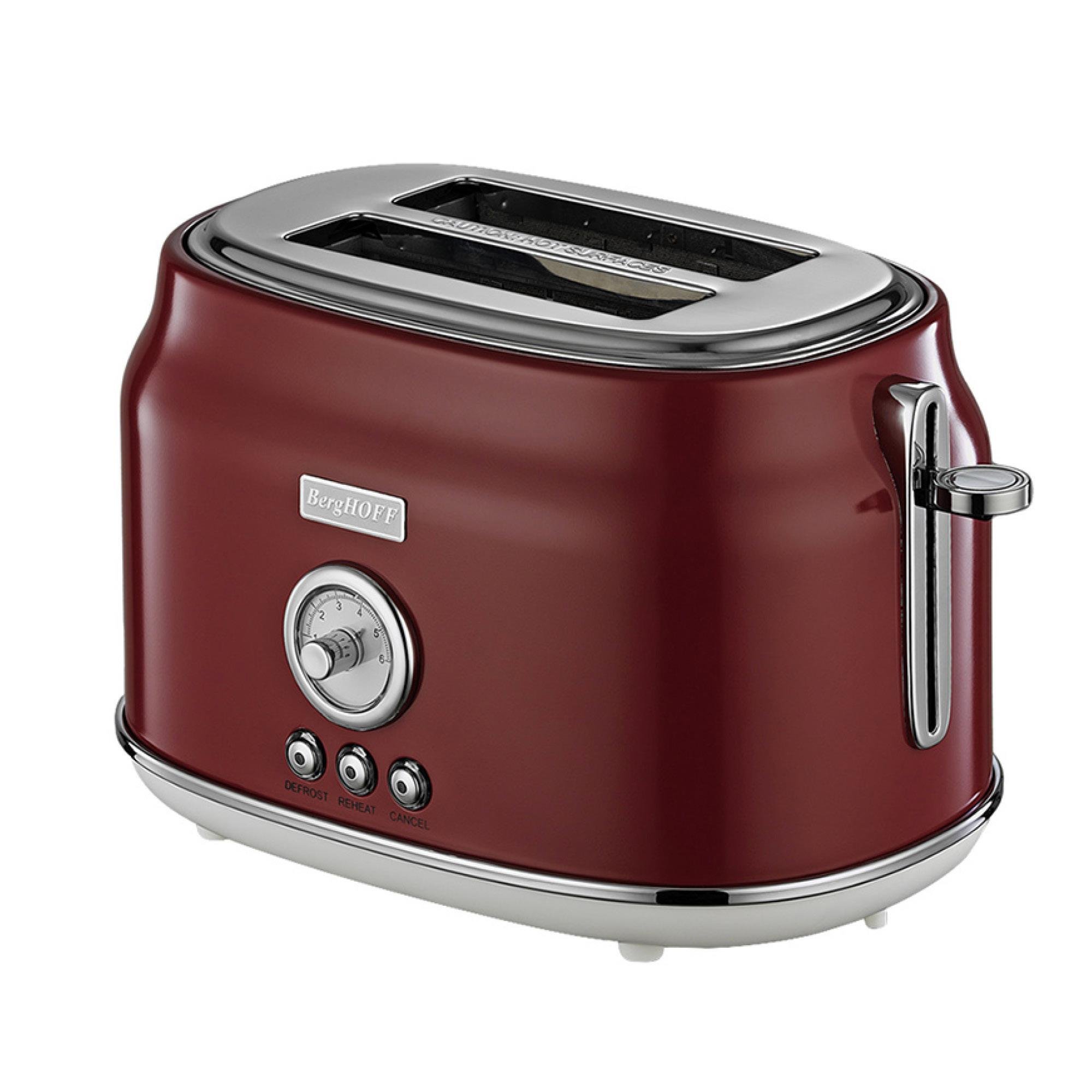 Berghoff Gem Retro Kırmızı İki Dilim Ekmek Kızartma Makinesi
