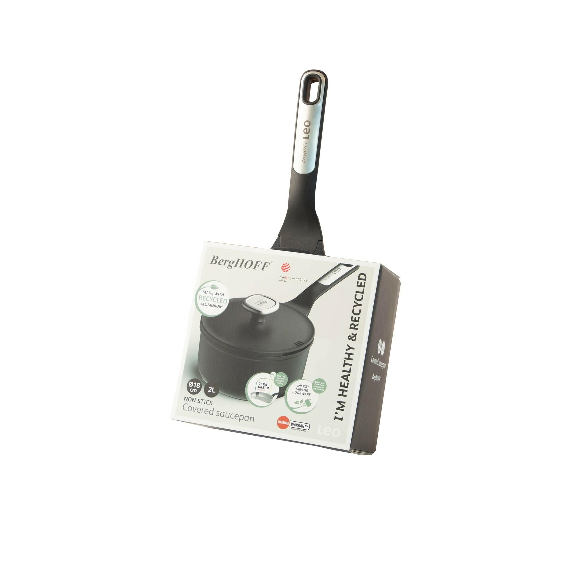 Berghoff Leo Phantom Yapışmaz Kapaklı Sos Tenceresi 18 Cm
