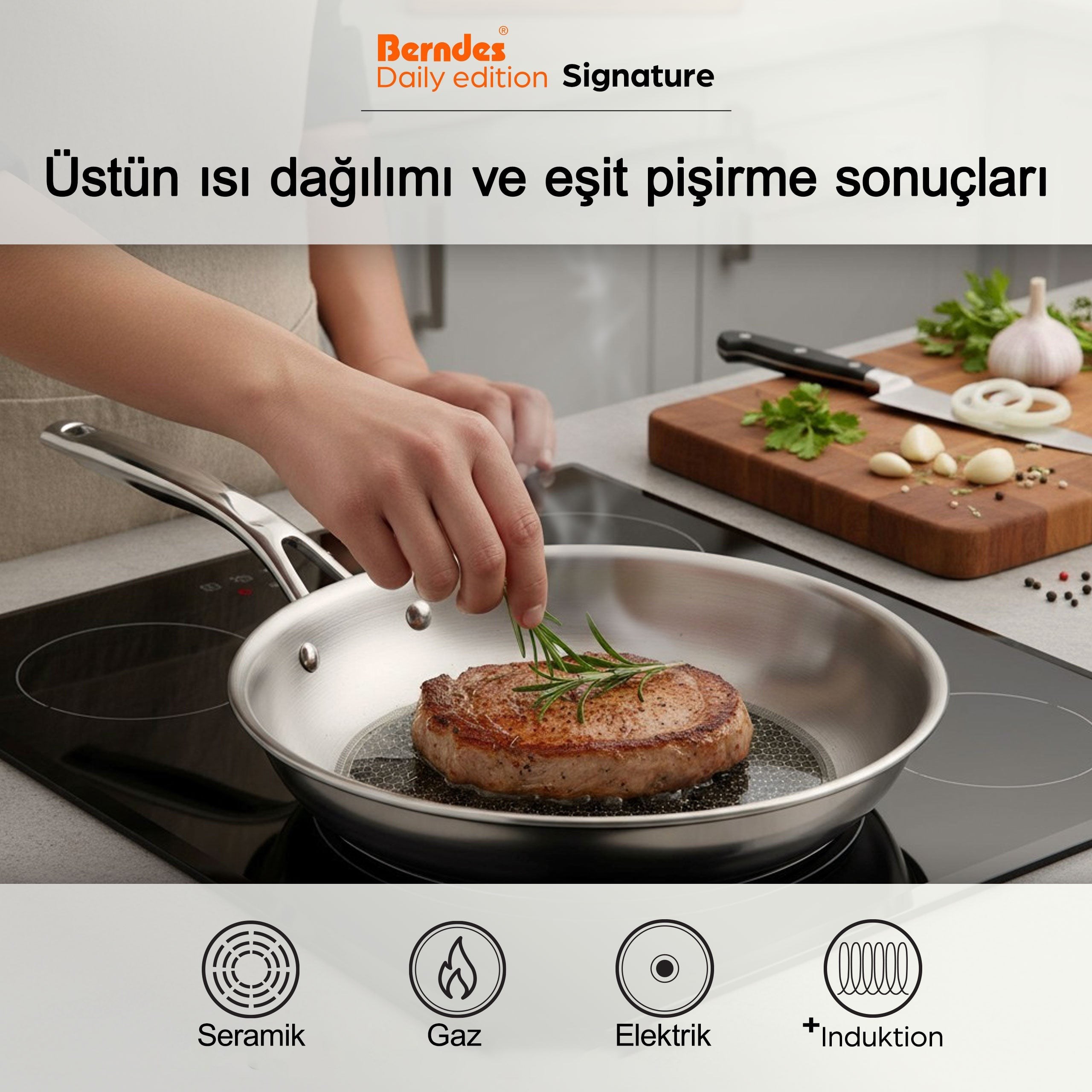Berndes Signature Paslanmaz Çelik Tava 20 Cm