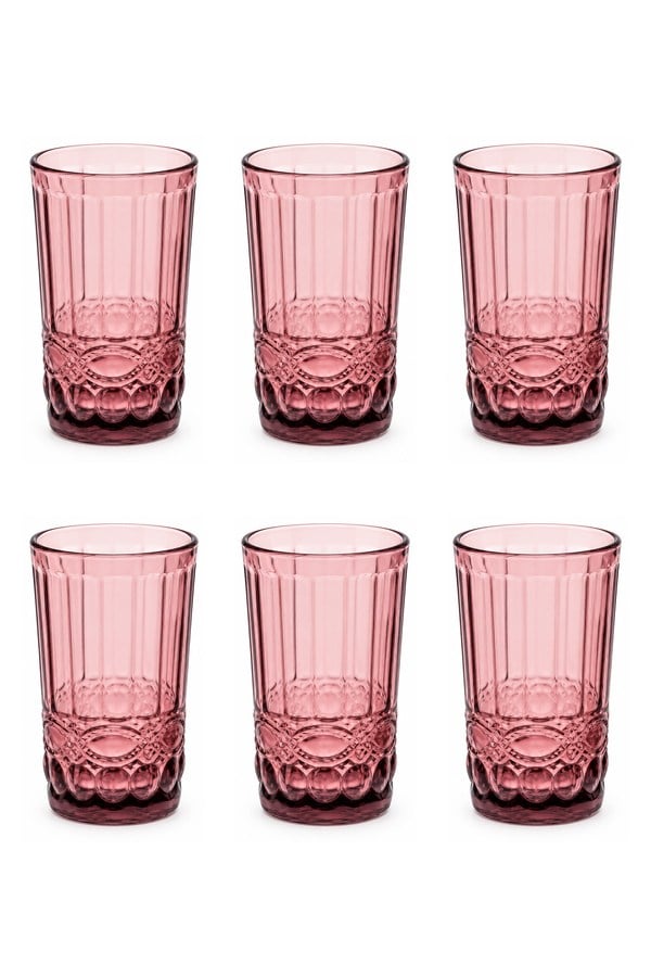 Bigatti Boldy 01 Meşrubat Bardak Pembe 350 Ml 6 Adet