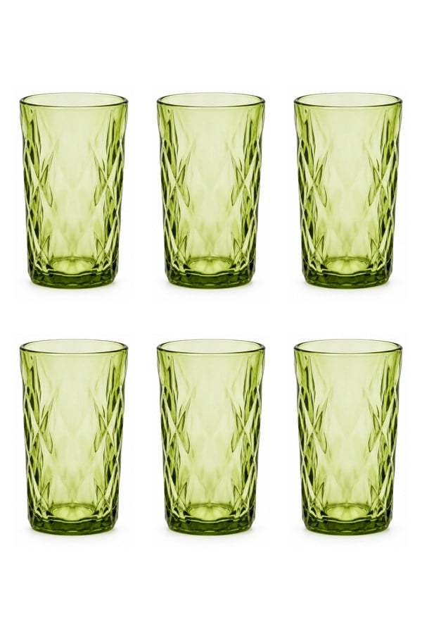 Bigatti Boldy 03 Meşrubat Bardak Yeşil 350 Ml 6 Adet