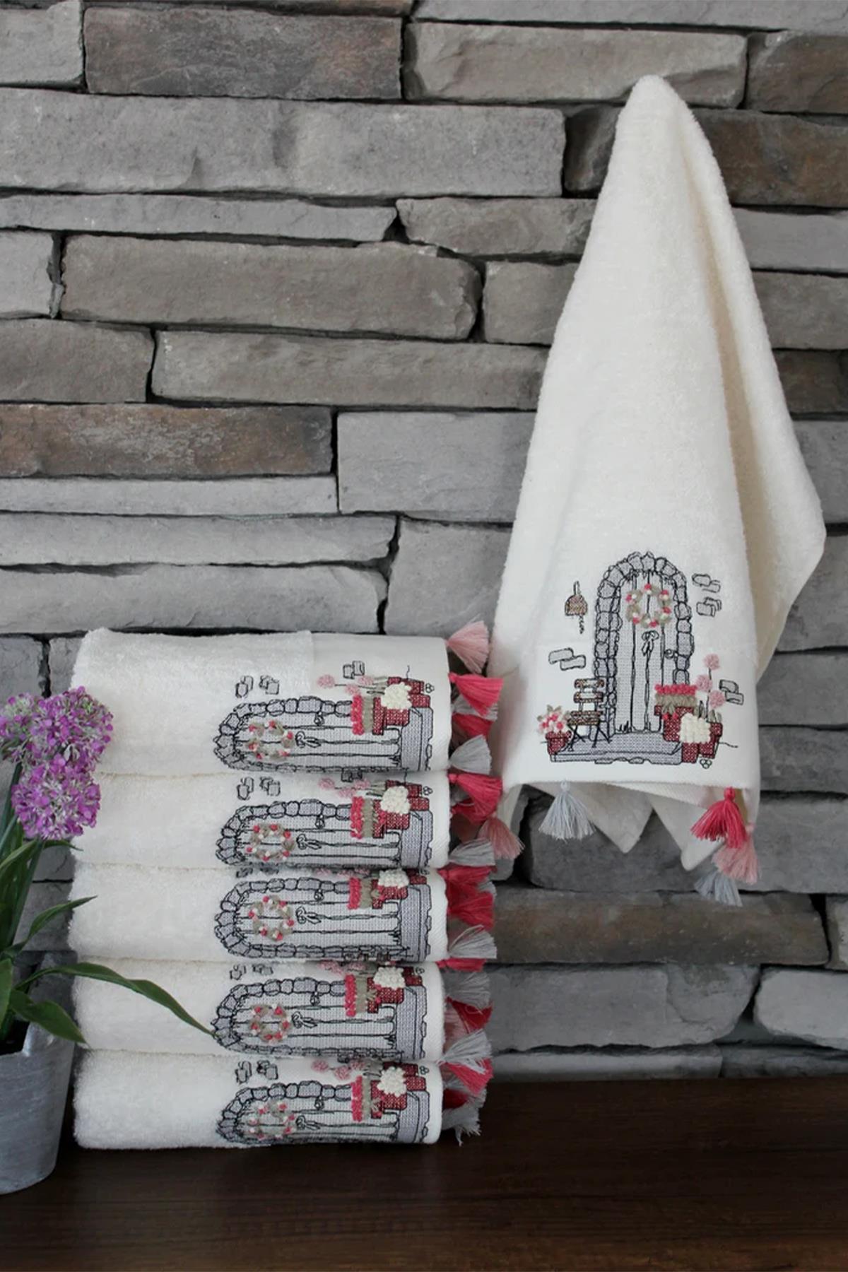 Dantela 8950 El İşi Pamuklu Havlu 50x90 Cm