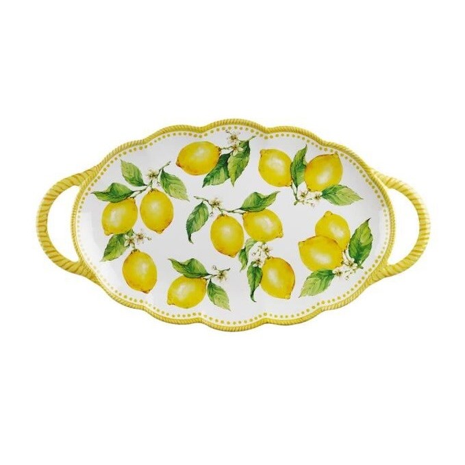 Dionel Limora Melamin Kulplu Tepsi 48 Cm